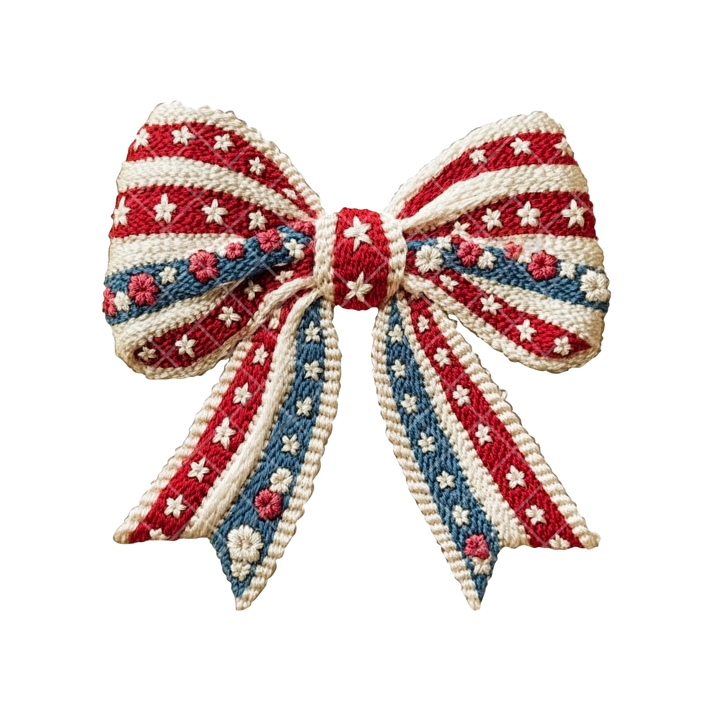 Fabric Flag Bow PNG
