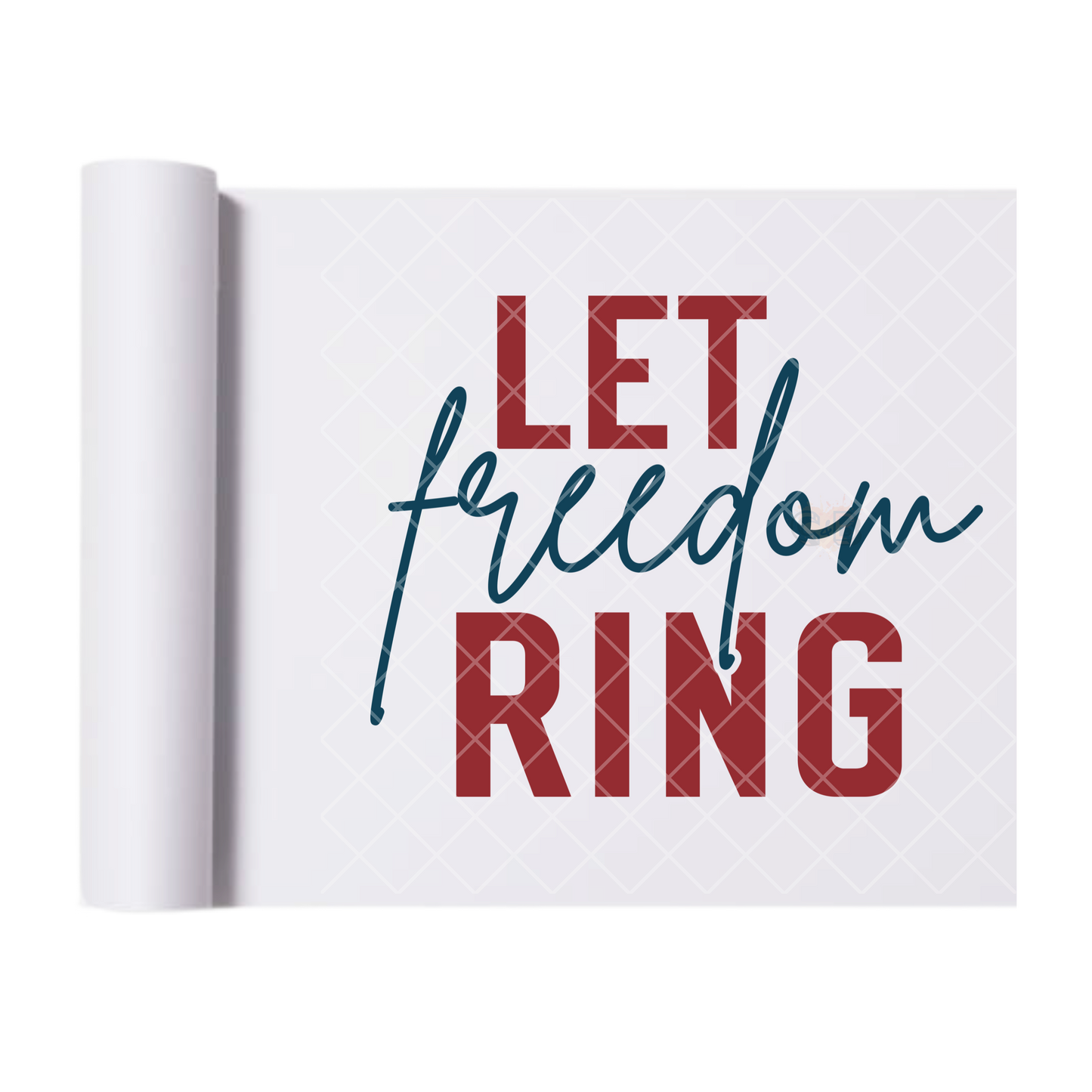 Let Freedom Ring - Direct Print Film Transfer for Trendy T-Shirts, Cotton, Polyester & Blends - High-Quality Print