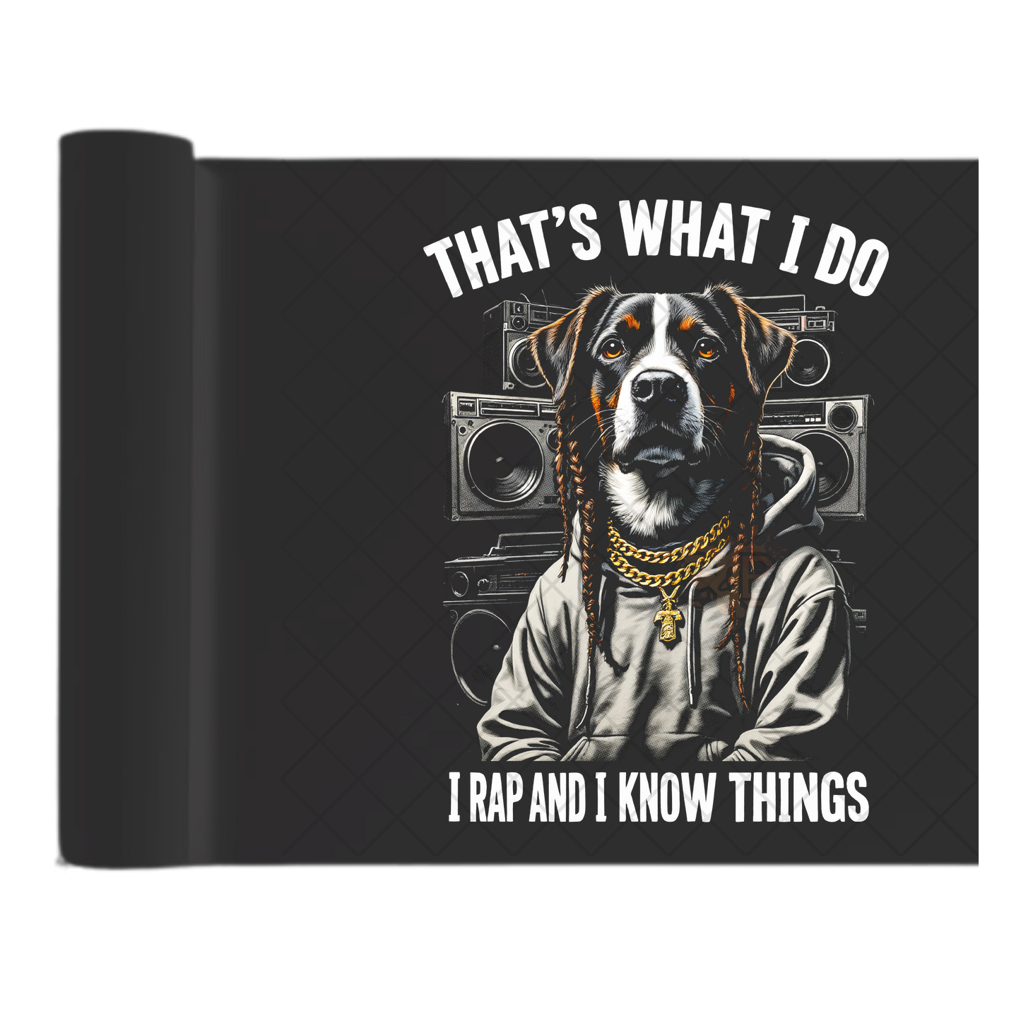 I Rap And Know Things - Direct Print Film Transfer for Trendy T-Shirts, Cotton, Polyester & Blends - High-Quality Print