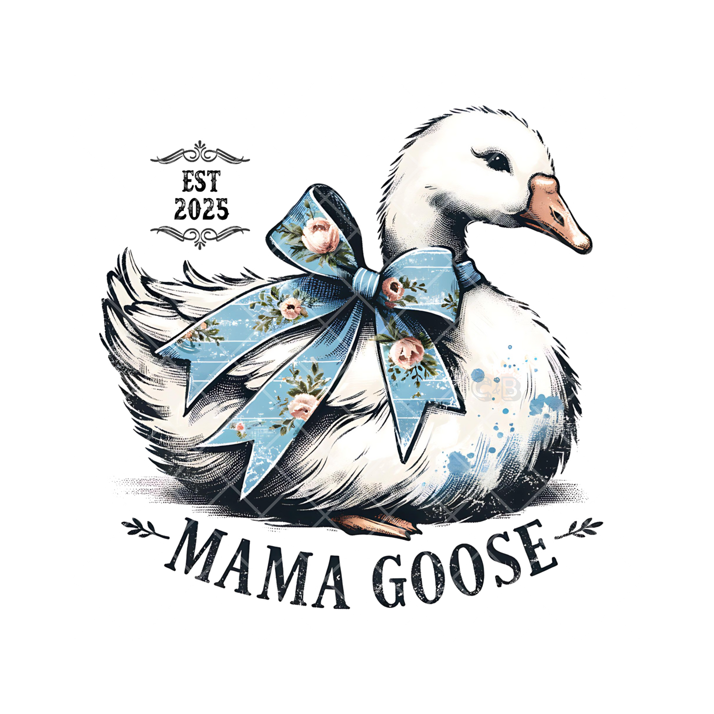 Mama Goose Blue Ribbon PNG