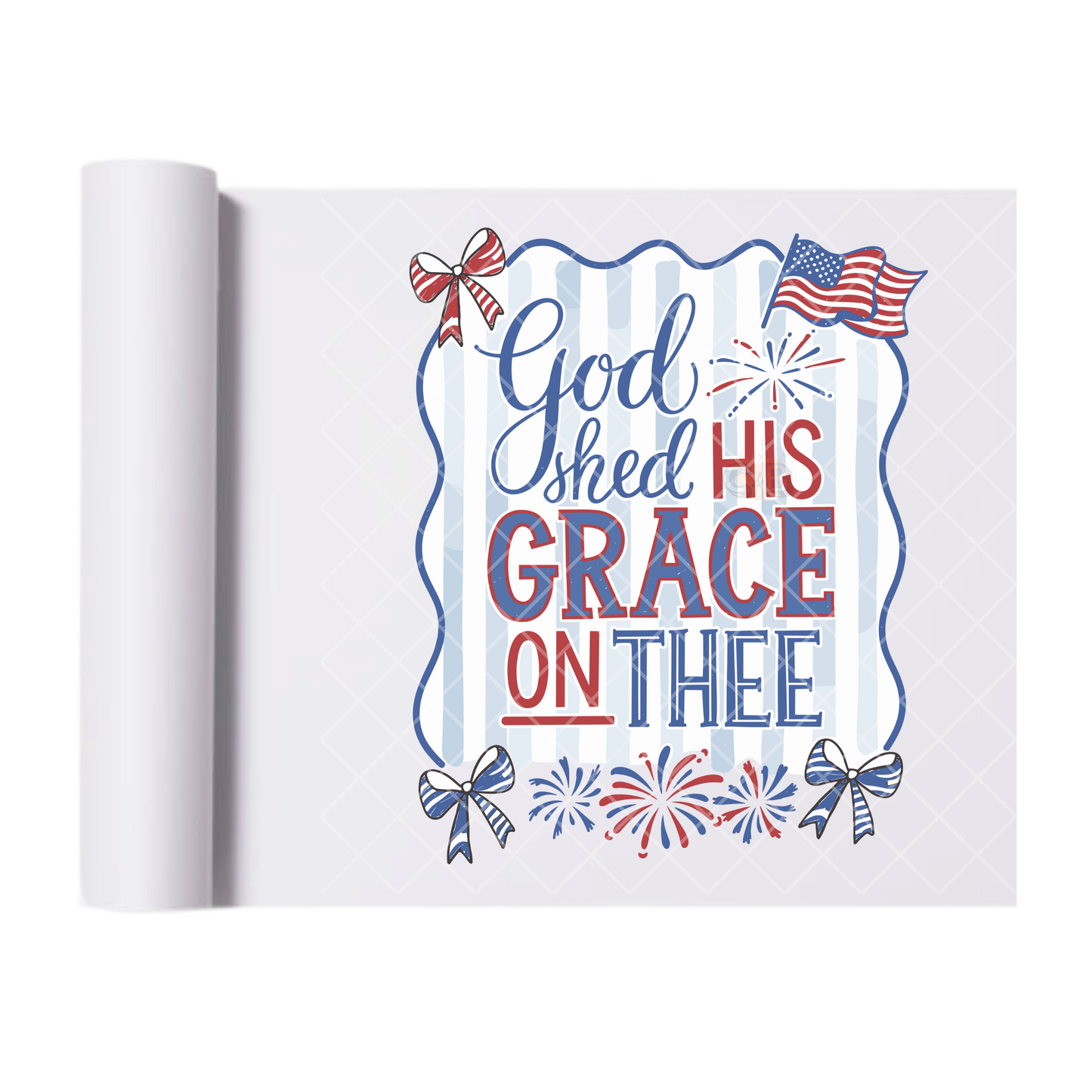 God Shed His Grace On Thee - Direct Print Film Transfer for Trendy T-Shirts, Cotton, Polyester & Blends - High-Quality Print