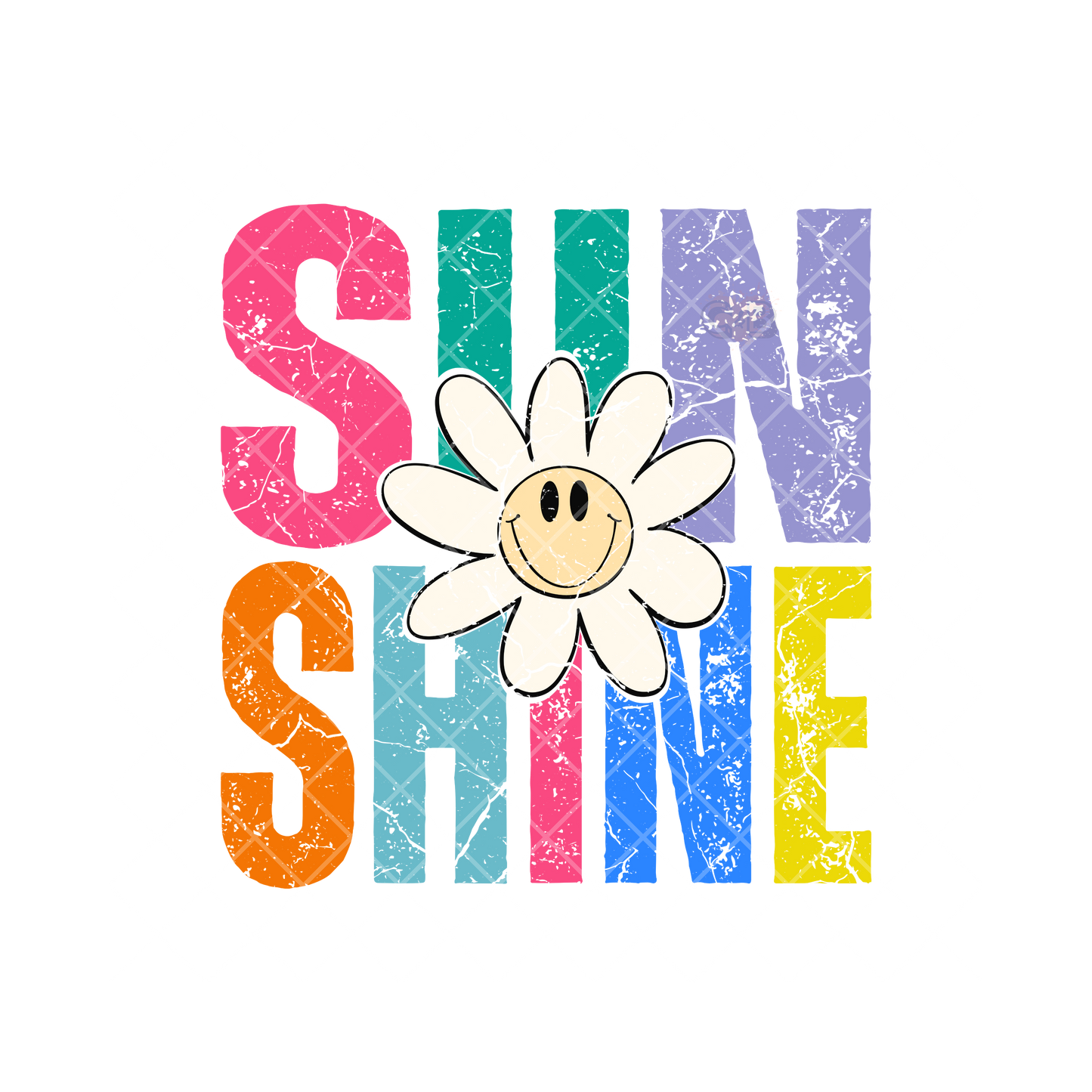 Sunshine Smiley Daisy PNG