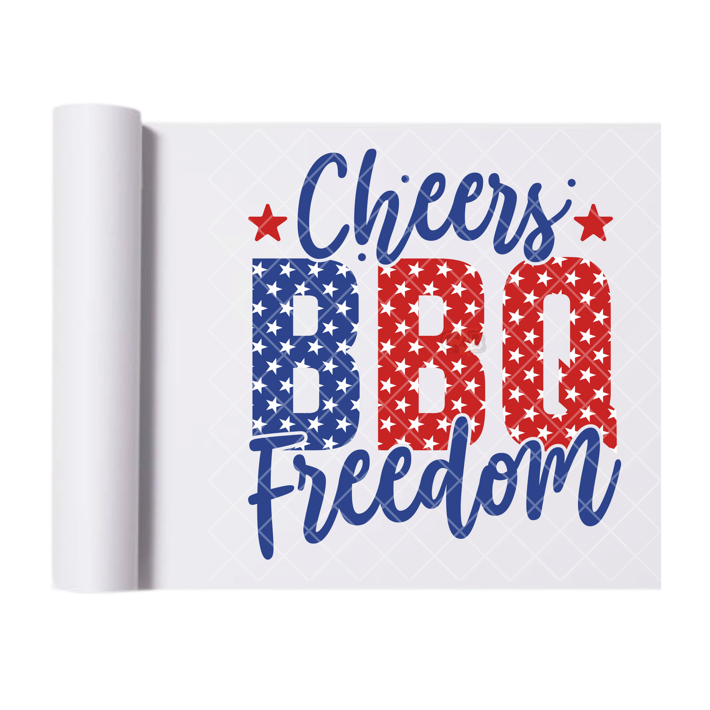 Cheers Bbq Freedom - Direct Print Film Transfer for Trendy T-Shirts, Cotton, Polyester & Blends - High-Quality Print