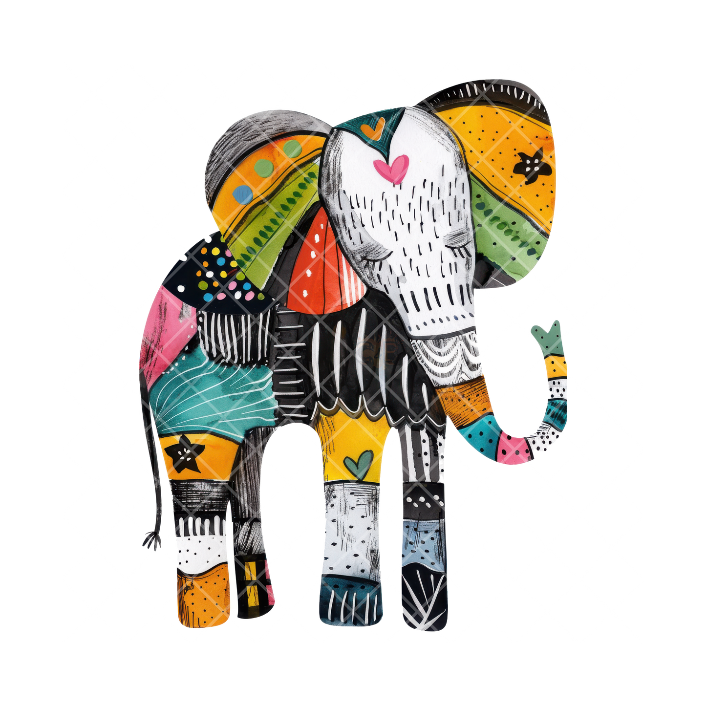Elephant Art Painting PNG