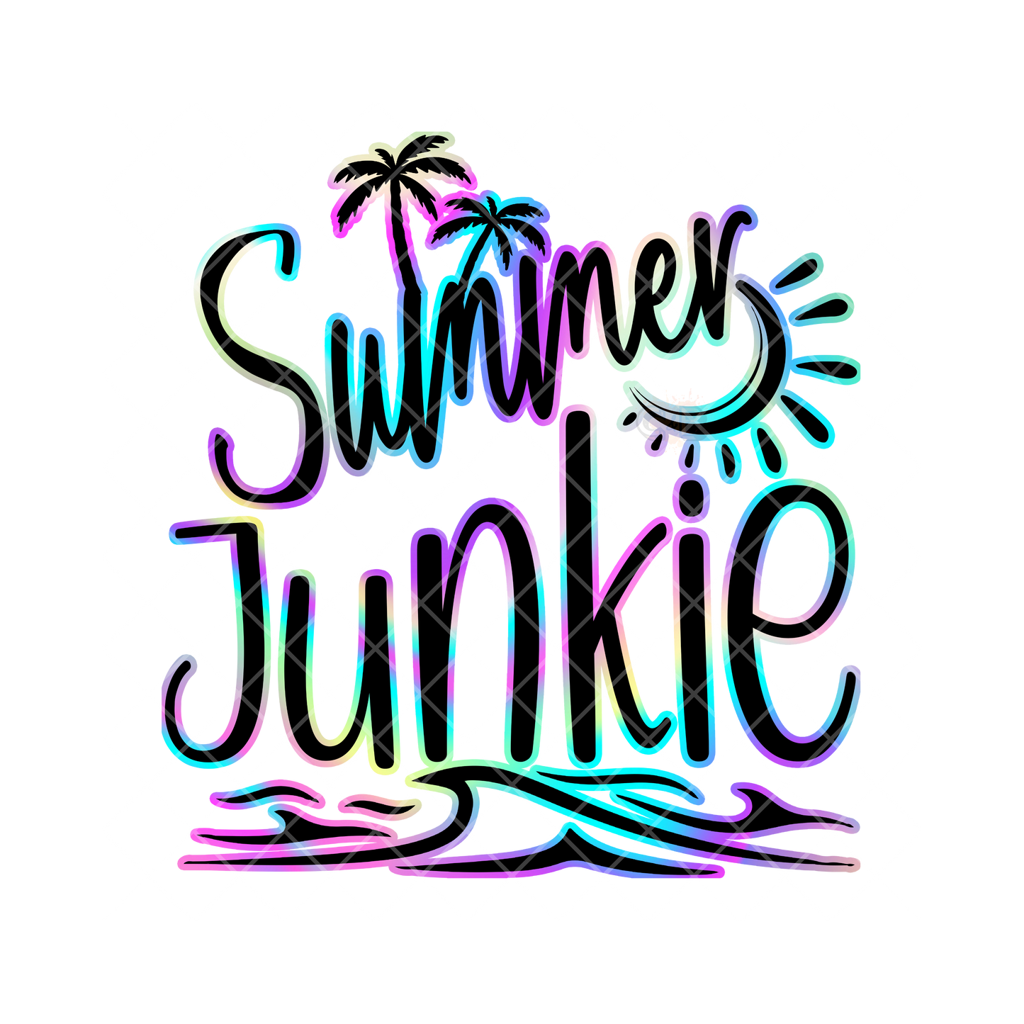 Summer Junkie Purple Blue Line PNG