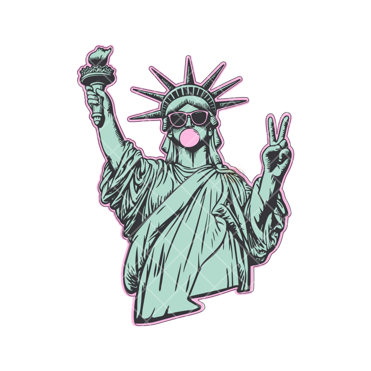 Statue Of Liberty Gum Bubble PNG File