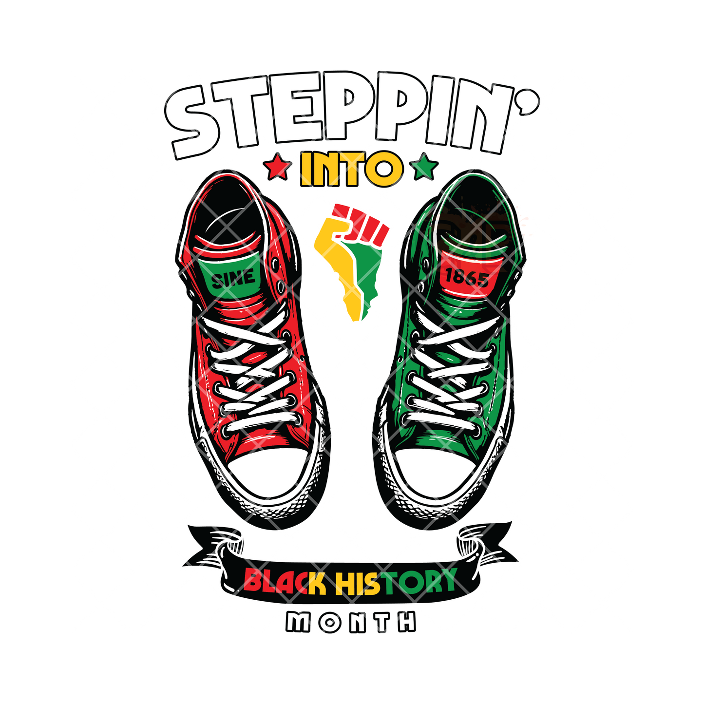 Stepping into black history PNG