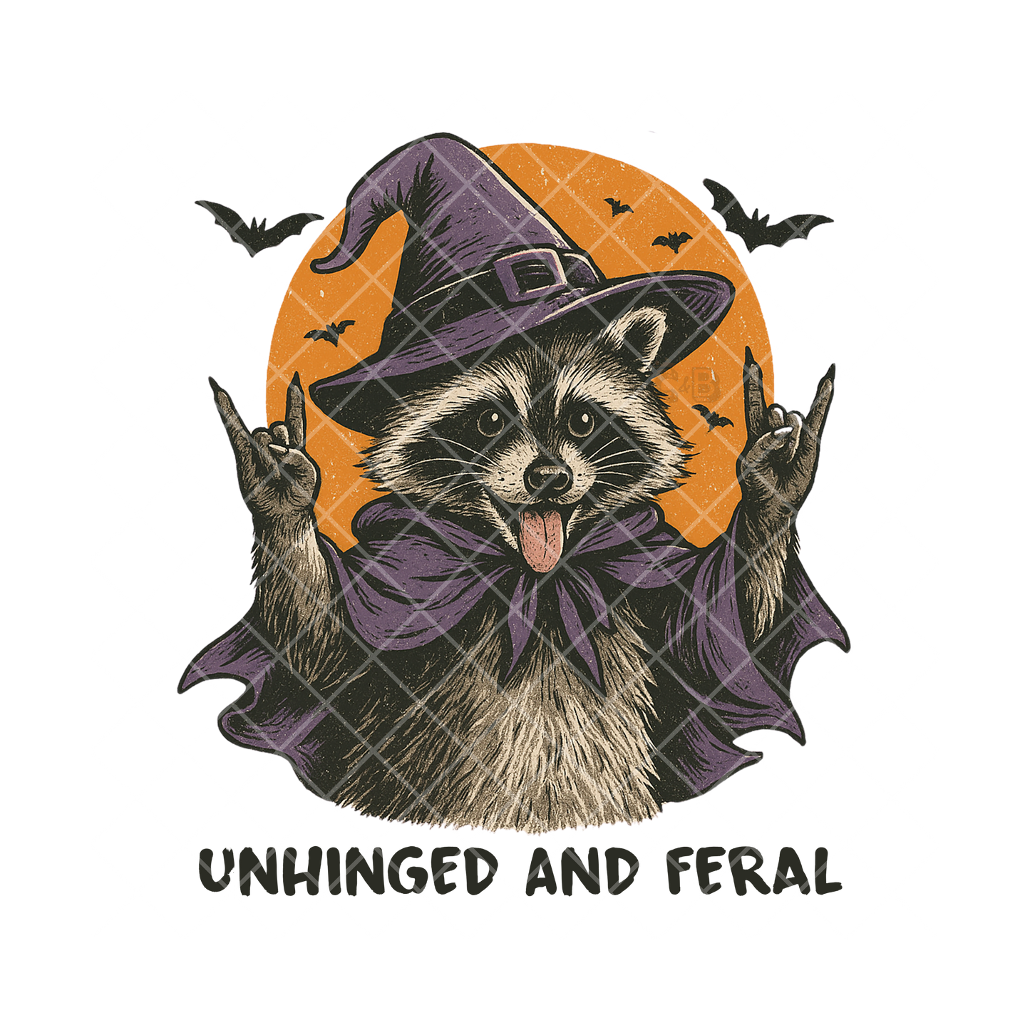 Unhinged Raccoon PNG File