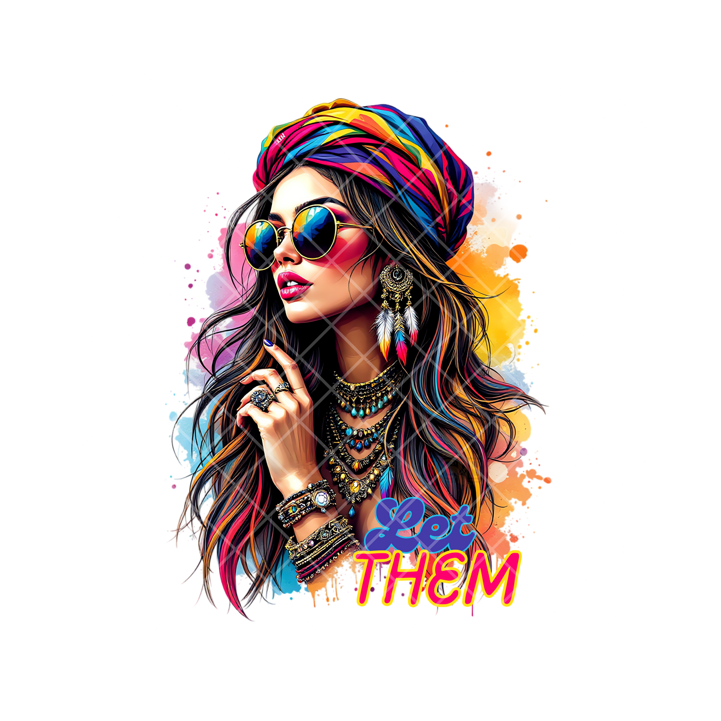 Let Them Painted Beauty PNG
