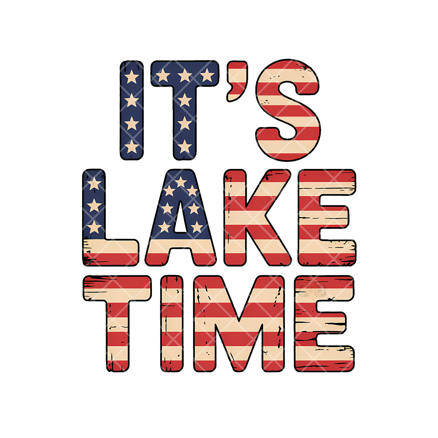 It’s Lake Time America PNG