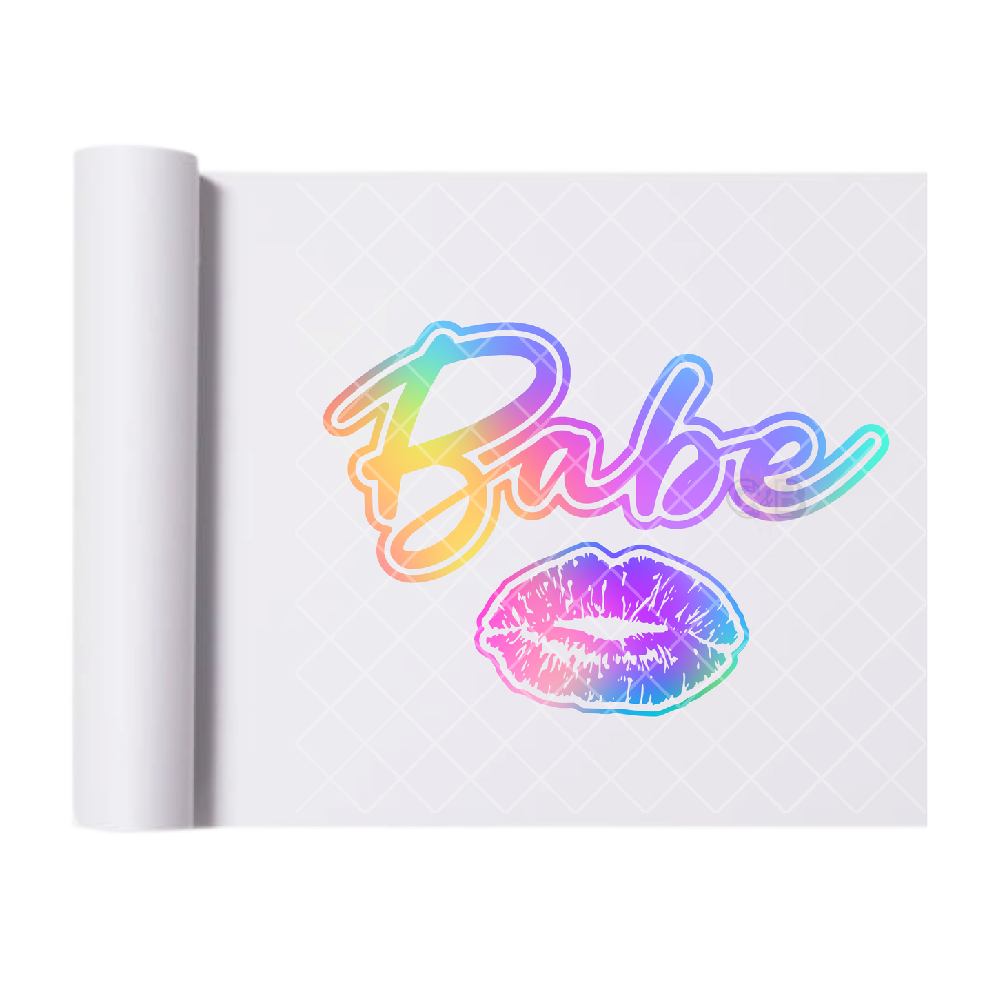 Babe Shine Lips - Direct Print Film Transfer for T-Shirts, Cotton, Polyester & Blends - High-Quality Print