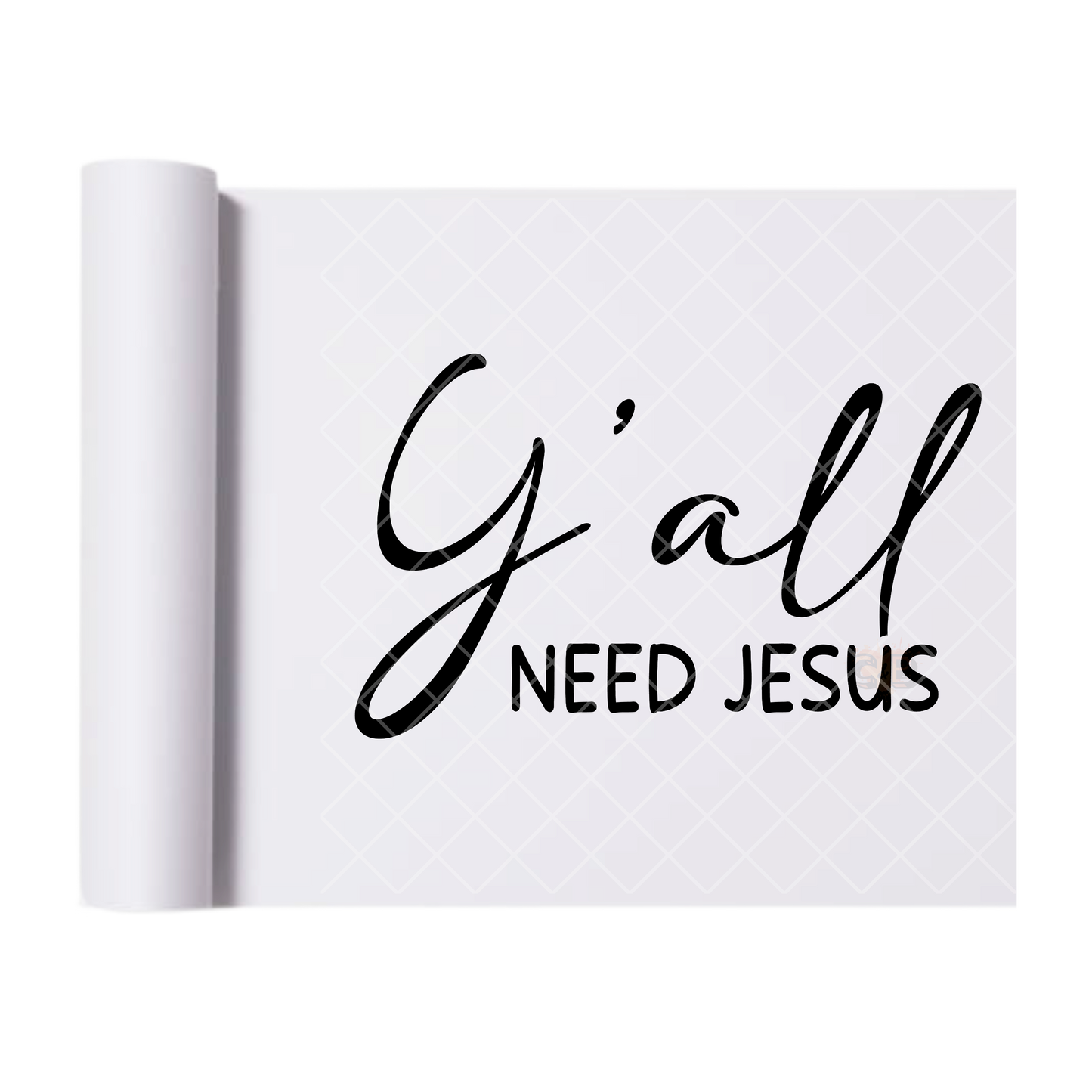 Yall Need Jesus - Direct Print Film Transfer for Trendy T-Shirts, Cotton, Polyester & Blends - High-Quality Print