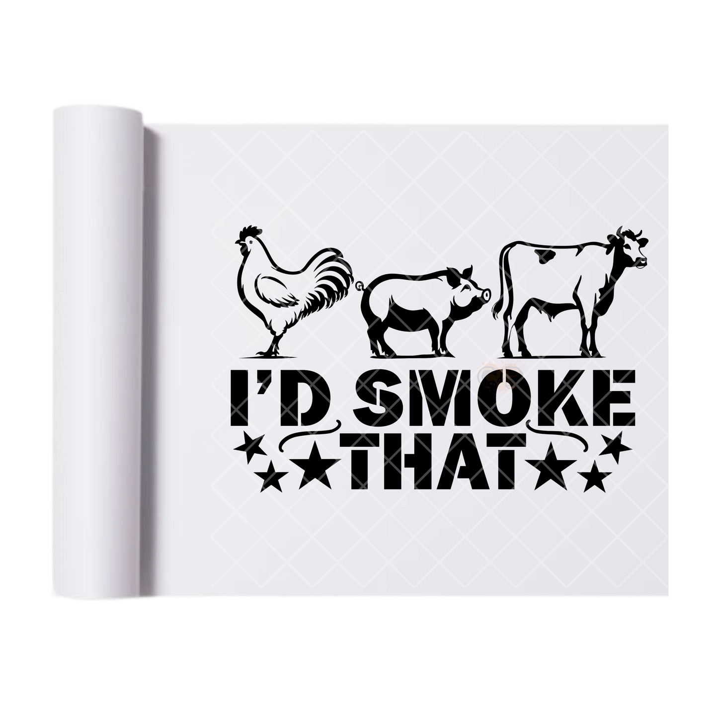 I’d BBQ That - Direct Print Film Transfer for Trendy T-Shirts, Cotton, Polyester & Blends - High-Quality Print