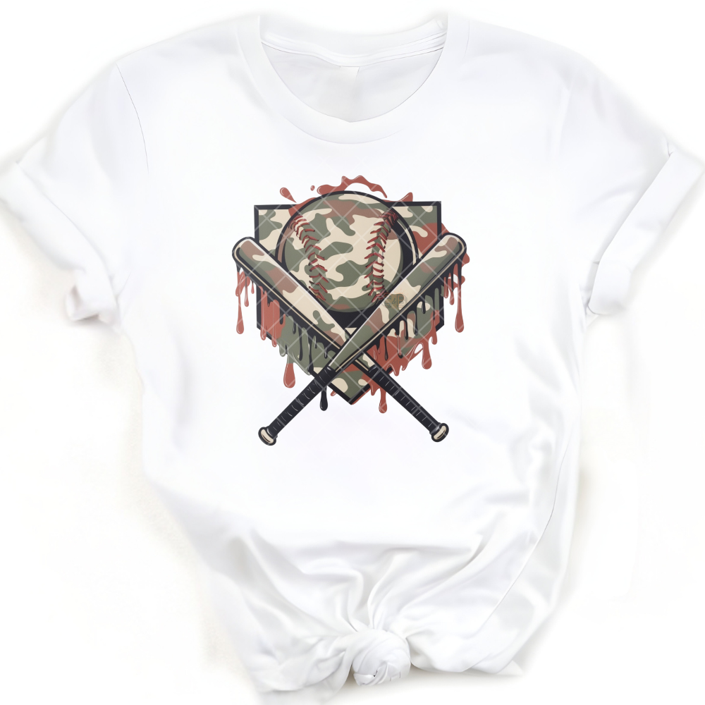 Camo Baseball Gear PNG