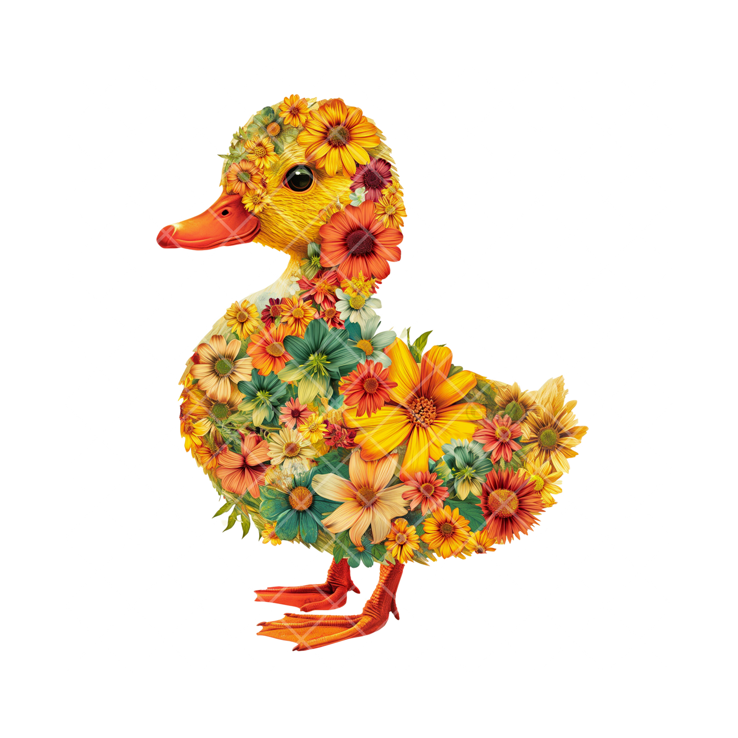 Floral Duck PNG