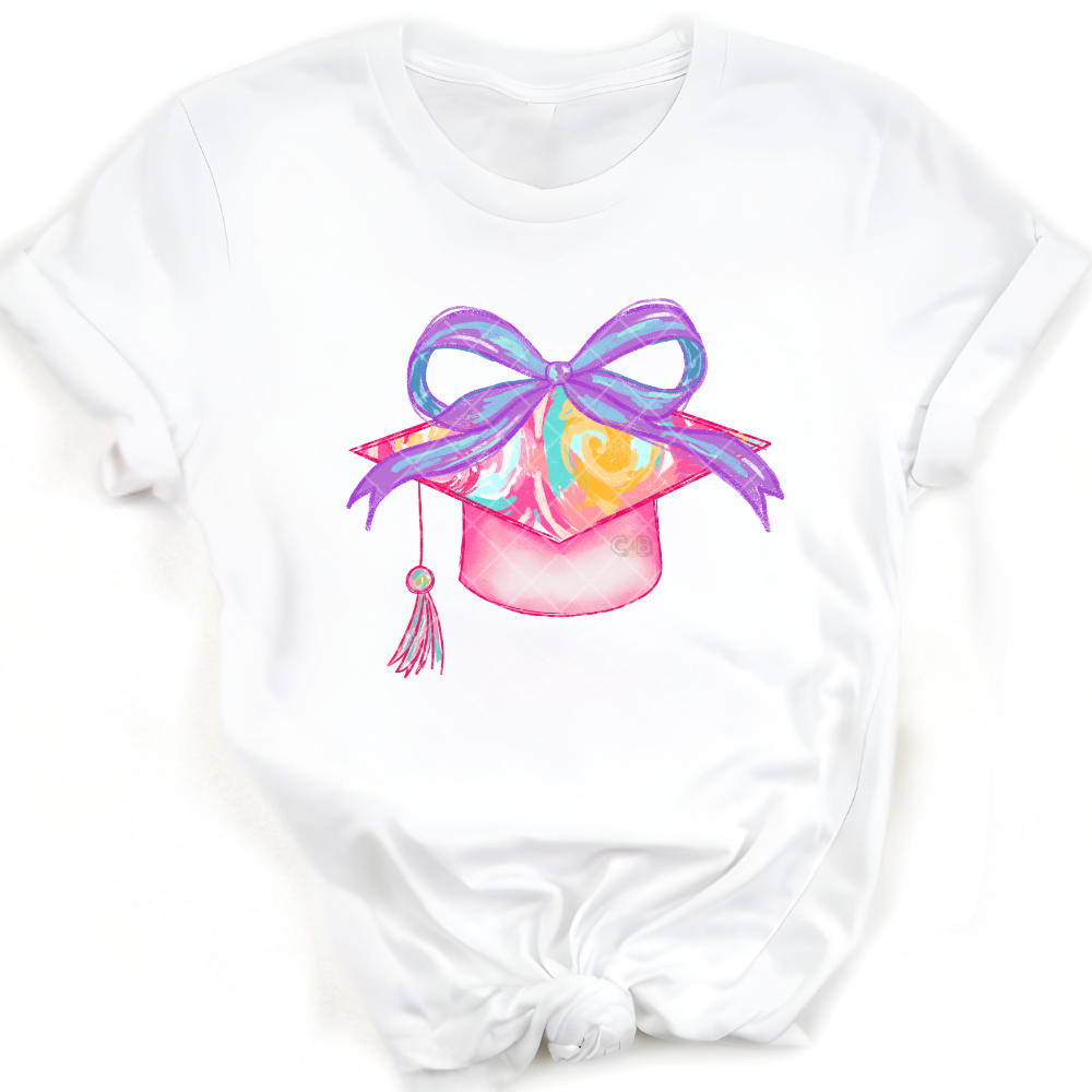 Graduation Pink Purple Ribbon PNG