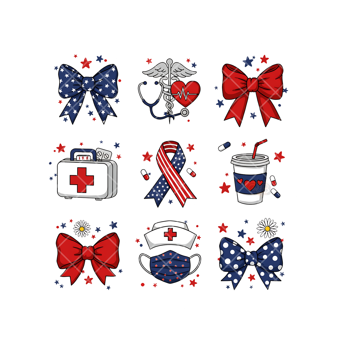 Independence Day Nurse Theme PNG