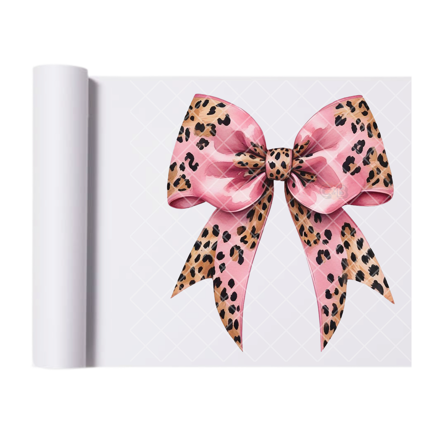Cheetah Pink Bow - Direct Print Film Transfer for Trendy T-Shirts, Cotton, Polyester & Blends - High-Quality Print