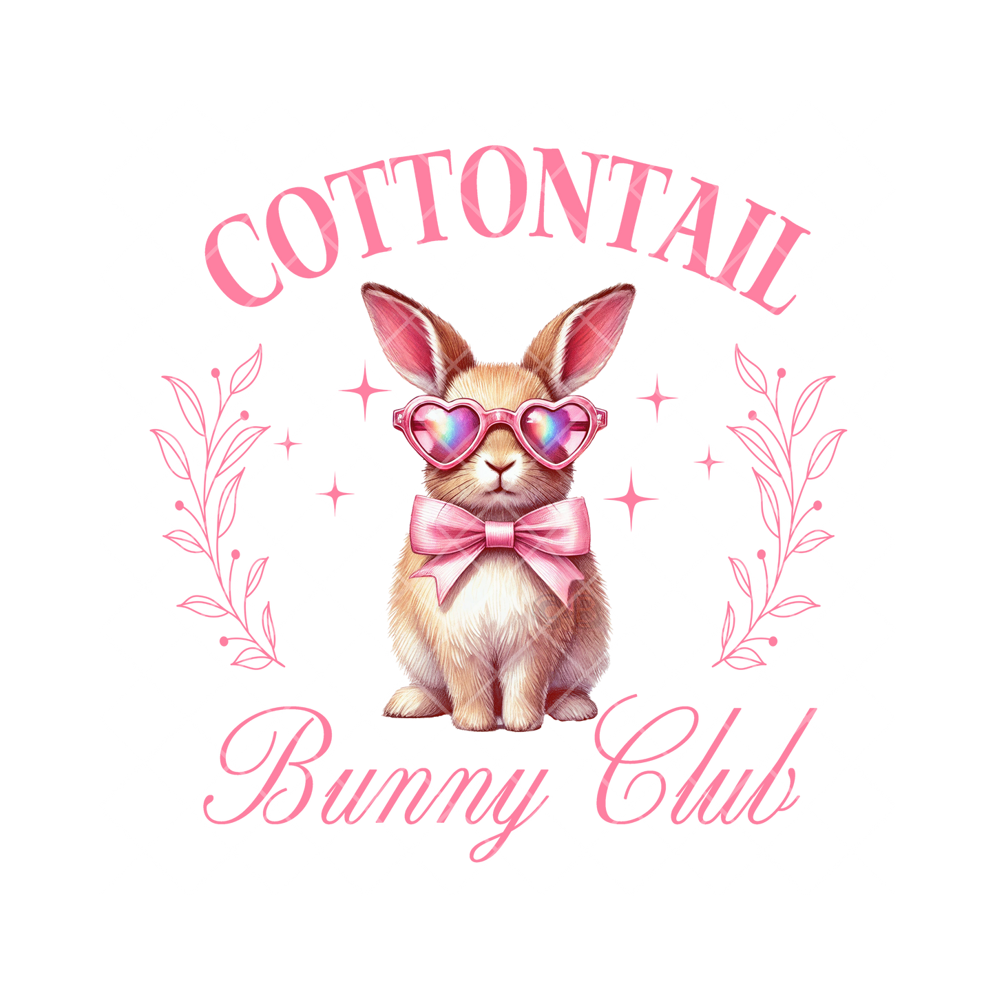 Cottontail Bunny With Pink Shades PNG