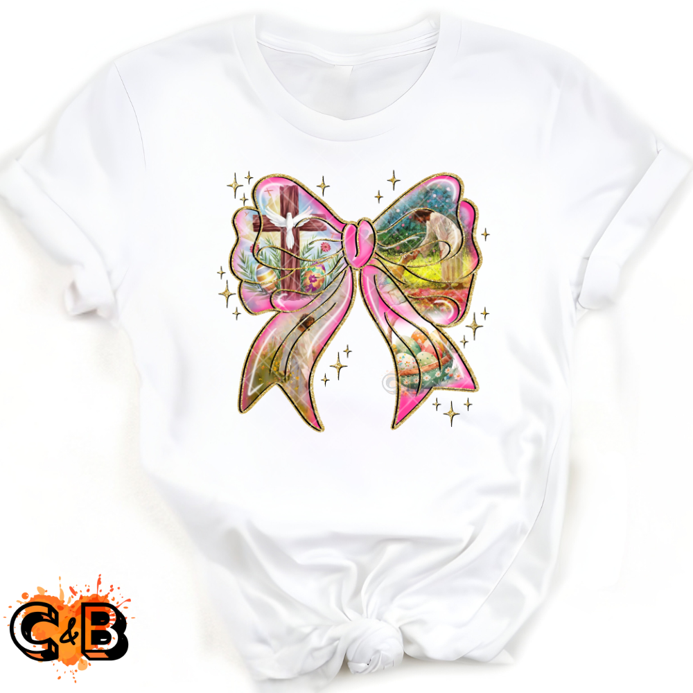 Bow With Jesus Scene PNG