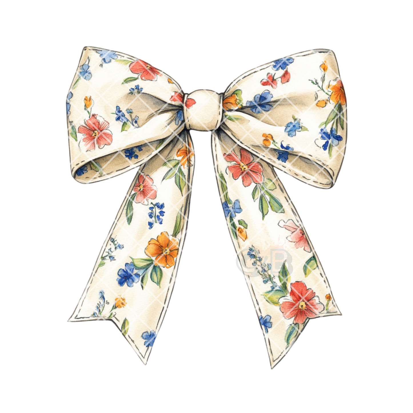 Elegant floral illustration DTF transfer-high quality transfer for printing