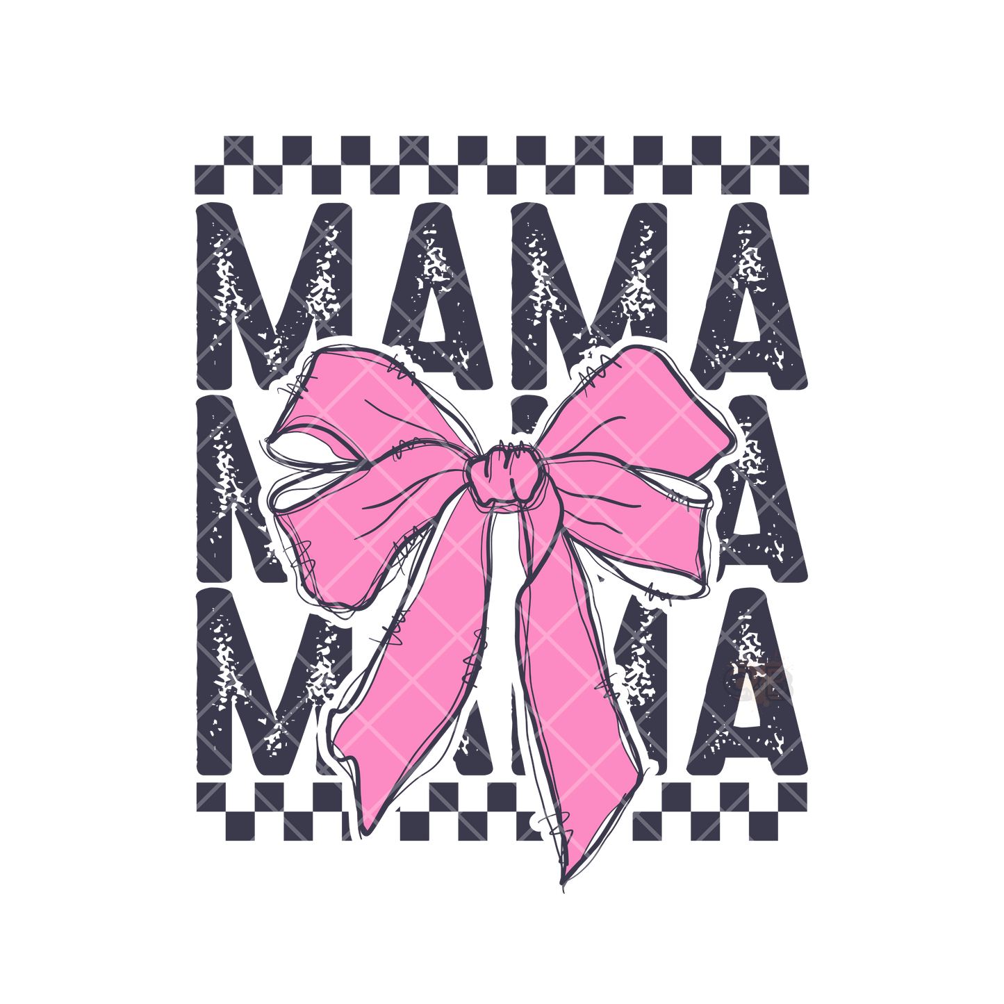 Mama Animated Pink Bow PNG