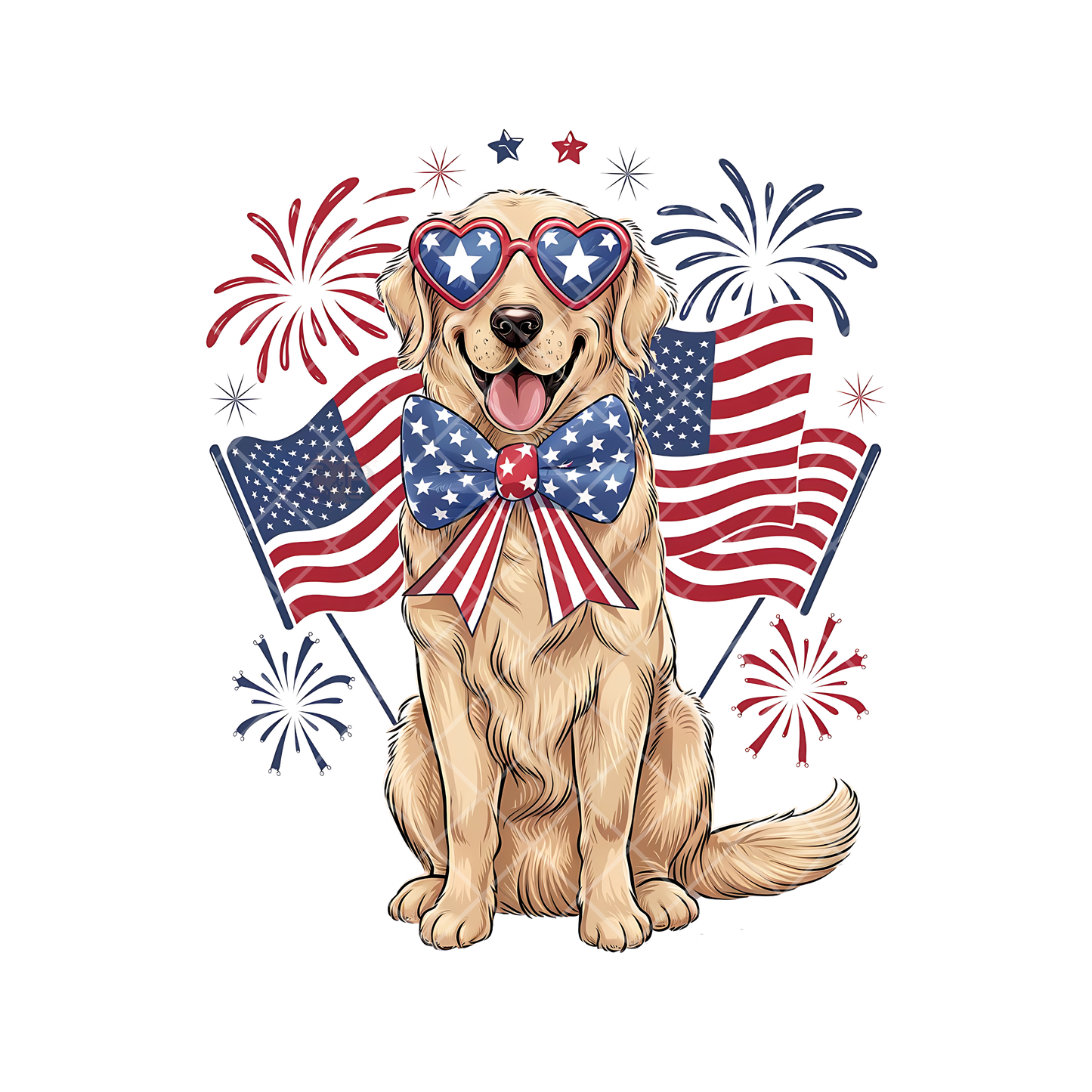 Patriot Yellow Labrador PNG