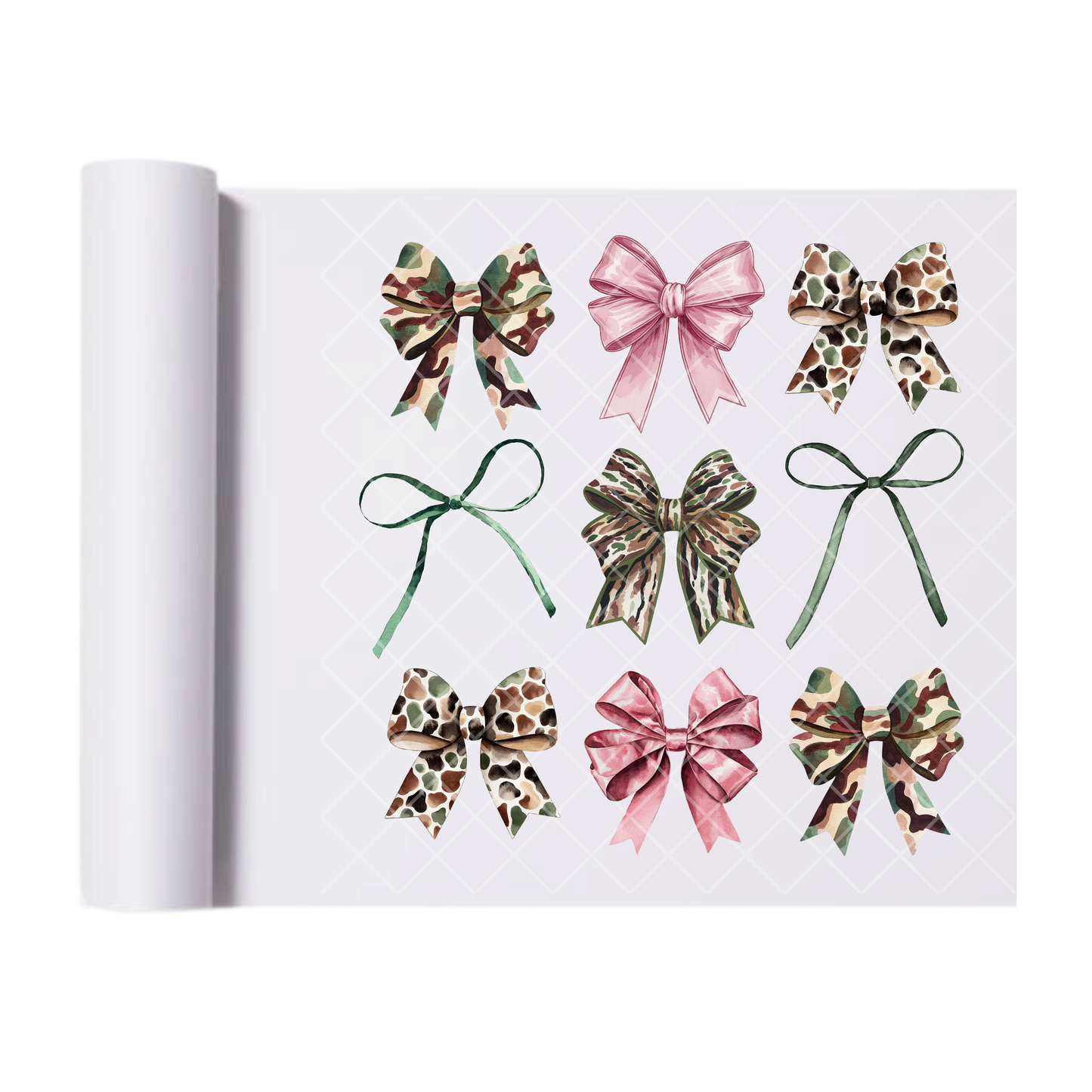 Bow Assortment - Direct Print Film Transfer for Trendy T-Shirts, Cotton, Polyester & Blends - High-Quality Print