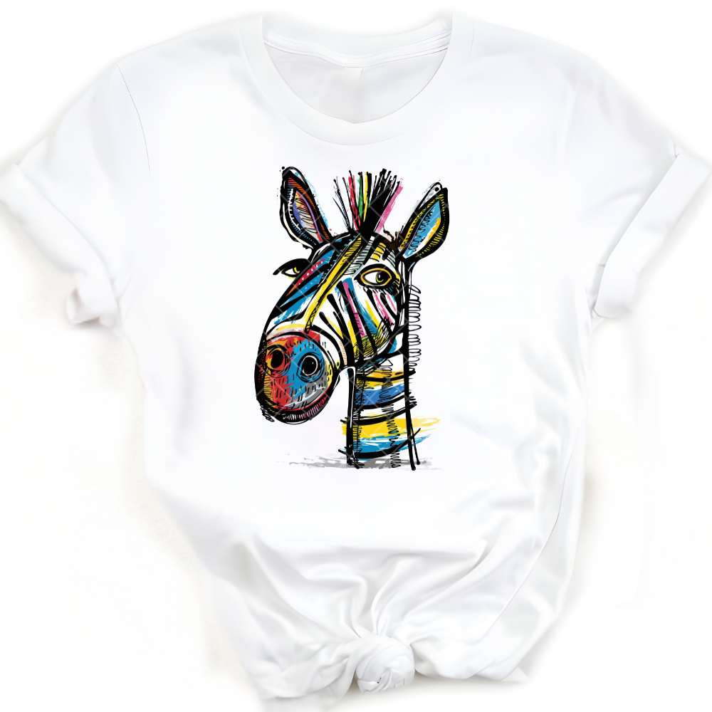 Zebra Art Doodle Painting PNG