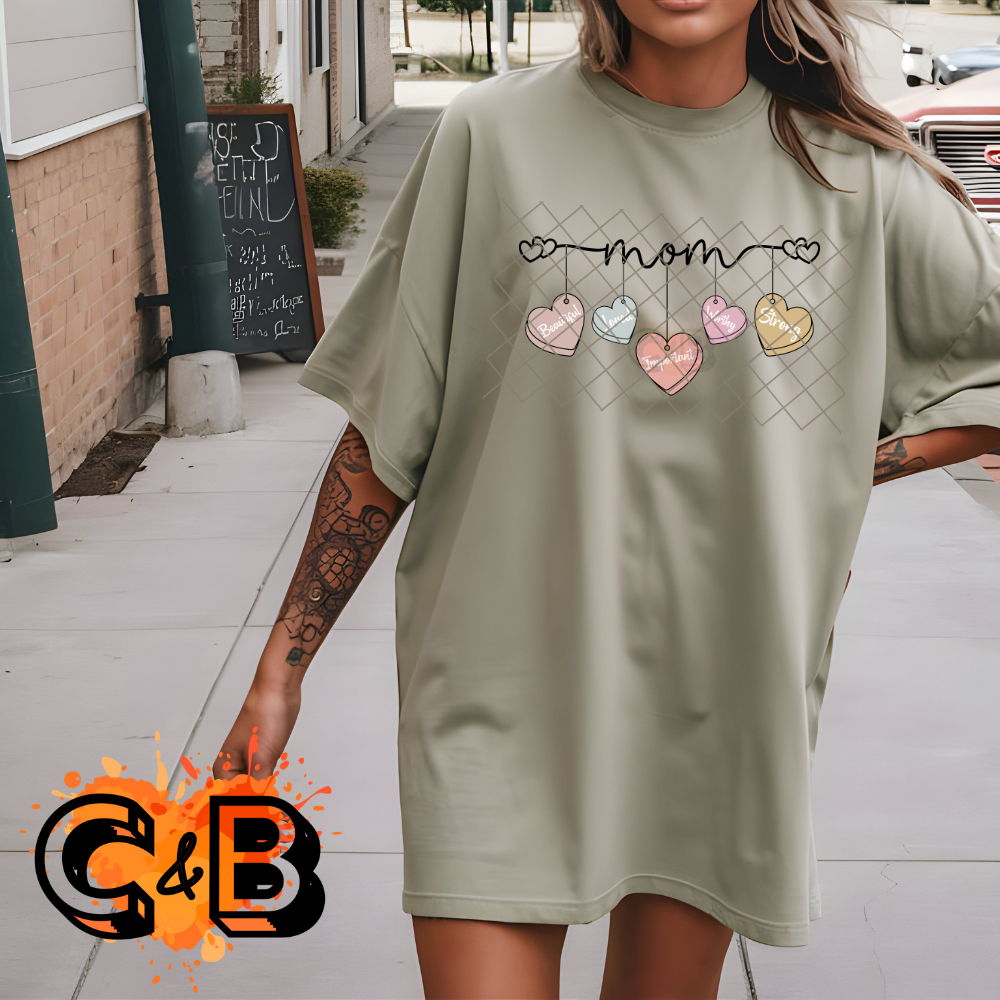 Mom valentine heart candys PNG