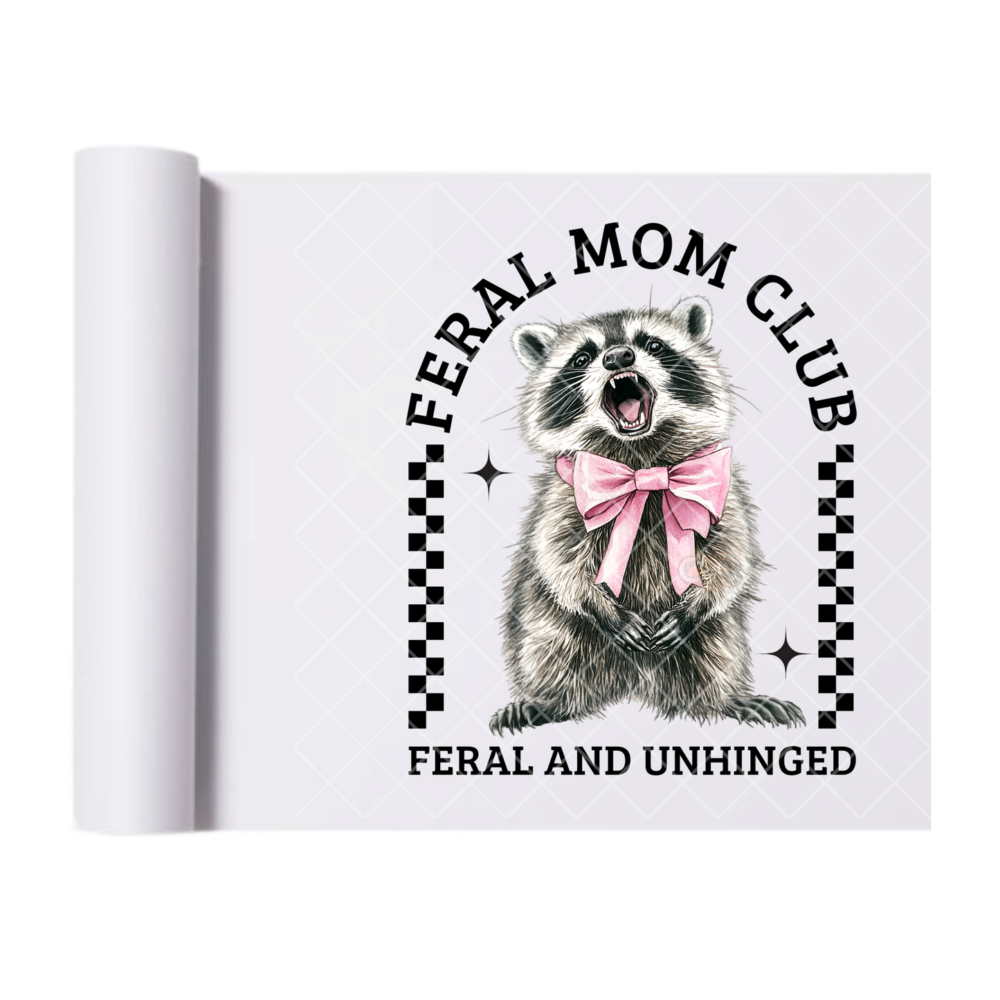 Mom Club Unhinged - Direct Print Film Transfer for Trendy T-Shirts, Cotton, Polyester & Blends - High-Quality Print
