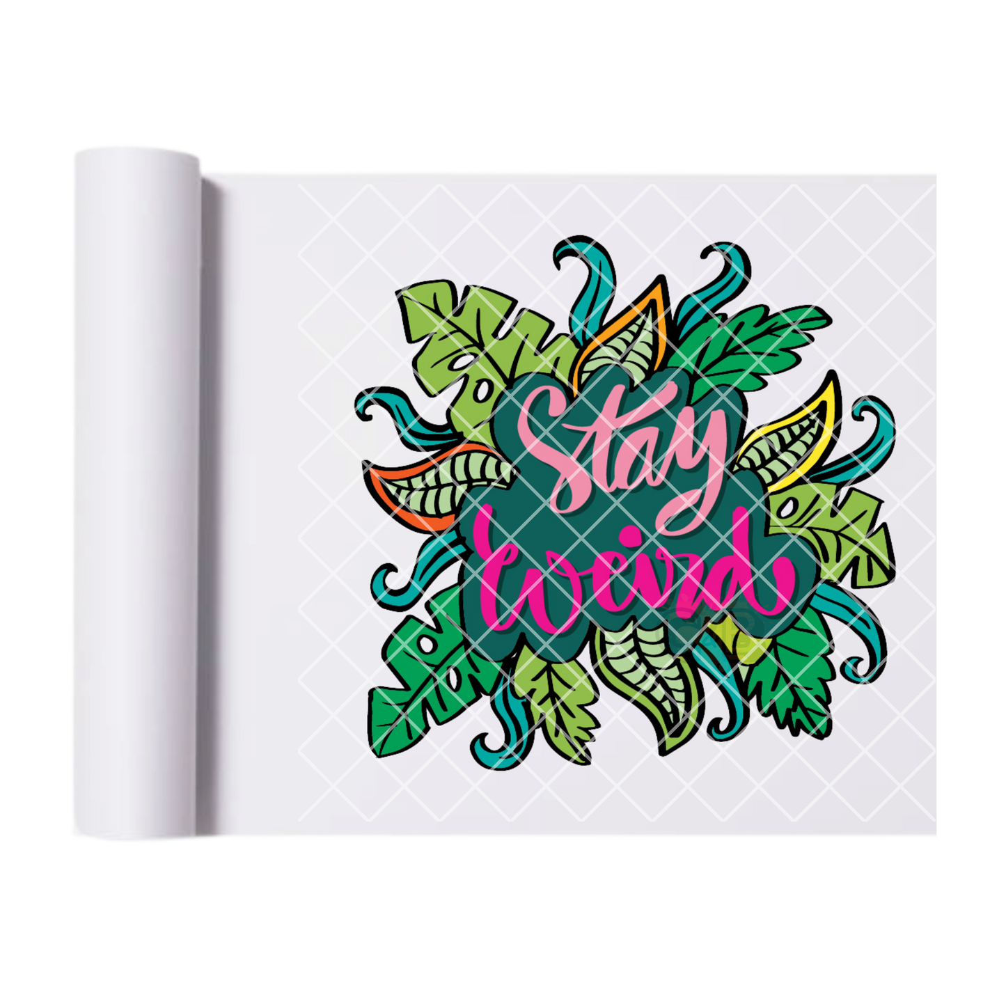 Stay weird plants DTF film t shirt transfer