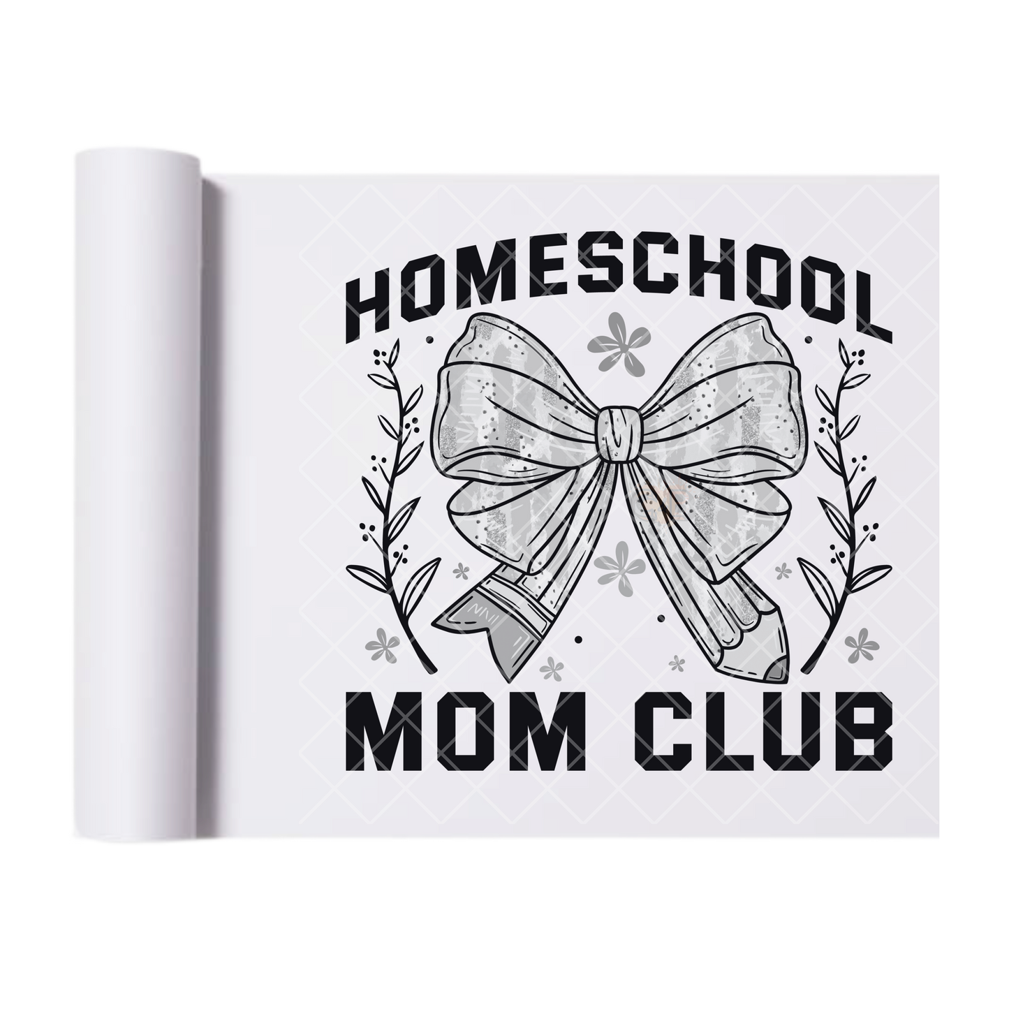 Homeschooler Mom Club - Direct Print Film Transfer for T-Shirts, Cotton, Polyester & Blends - High-Quality Print