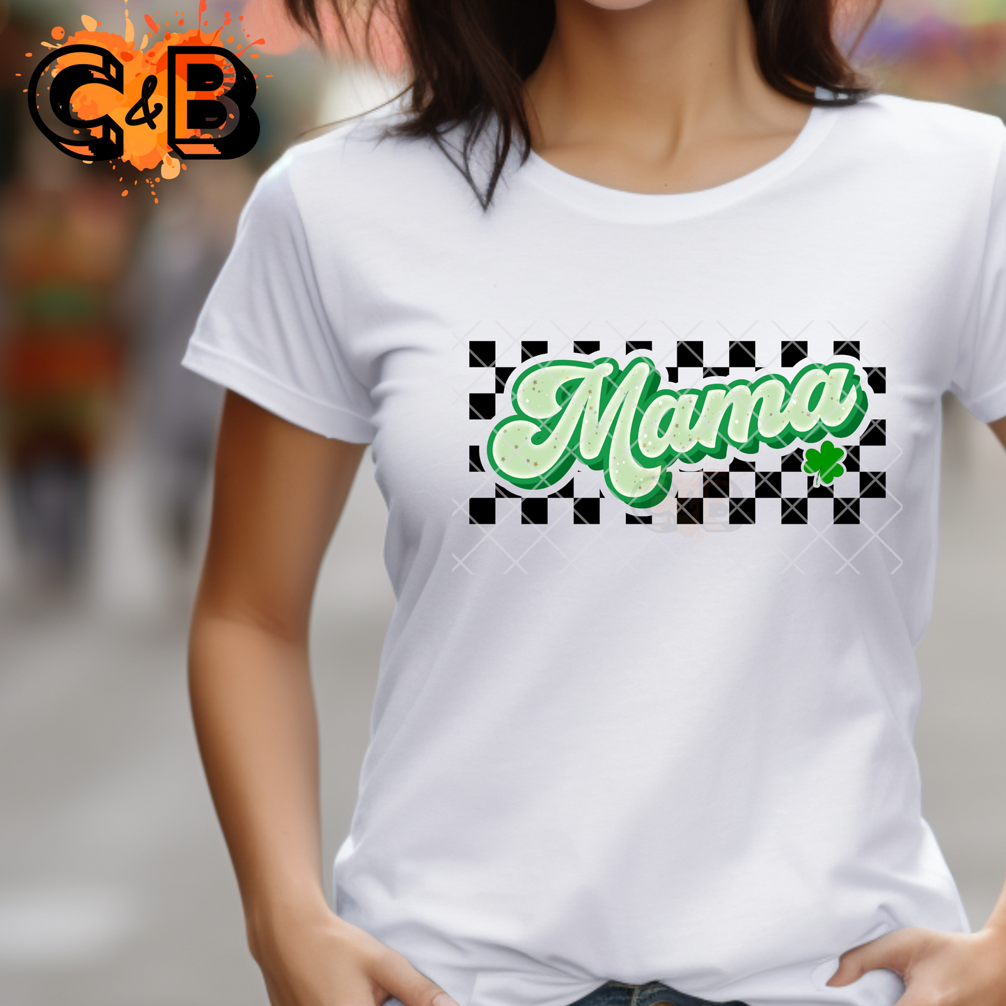 Mama St. Patrick’s Checkered PNG