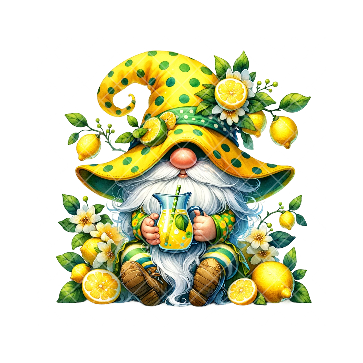 Lemon Themed Gnome PNG