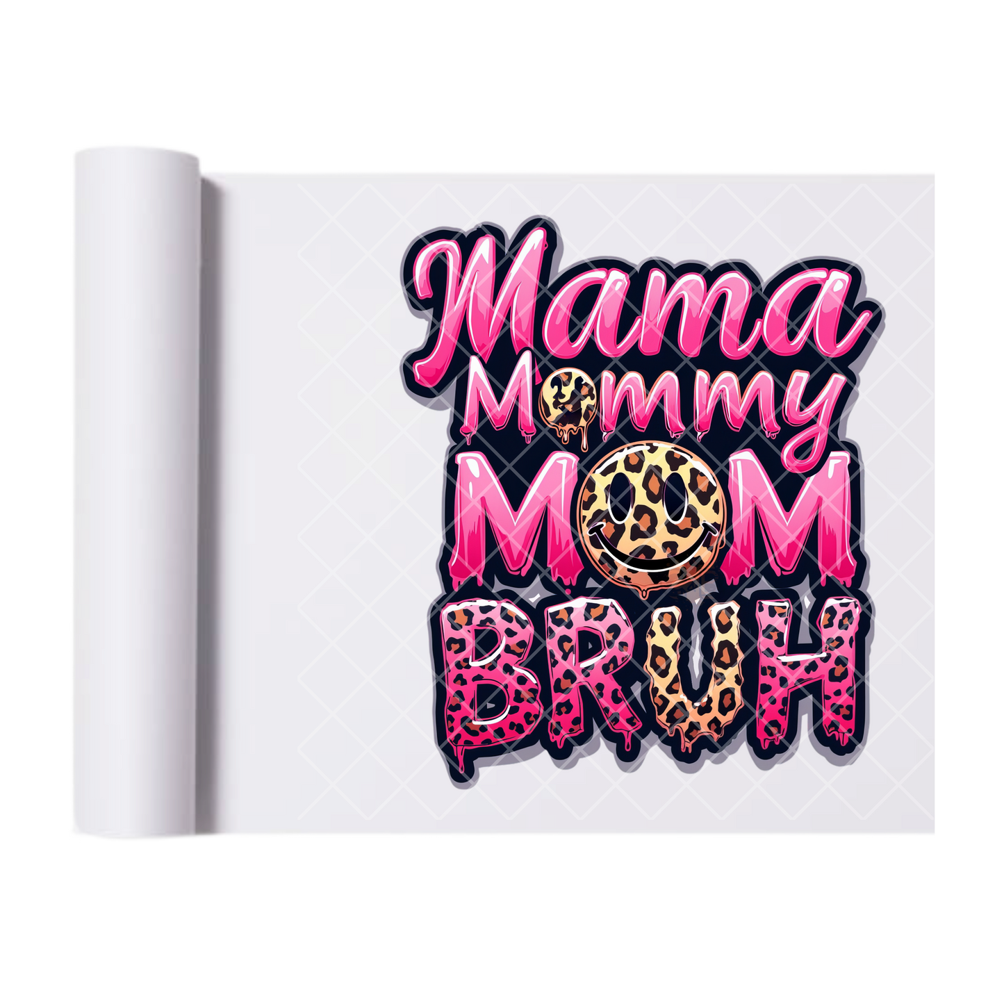 Pink Mama Mommy Mom - Direct Print Film Transfer for T-Shirts, Cotton, Polyester & Blends - High-Quality Print