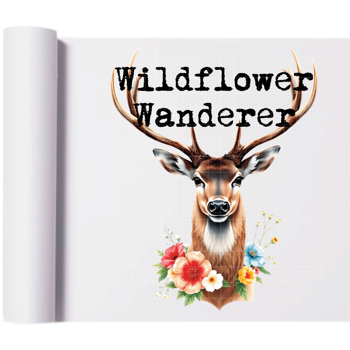 Wildflower Wanderer - Direct Print Film Transfer for T-Shirts, Cotton, Polyester & Blends - High-Quality Print