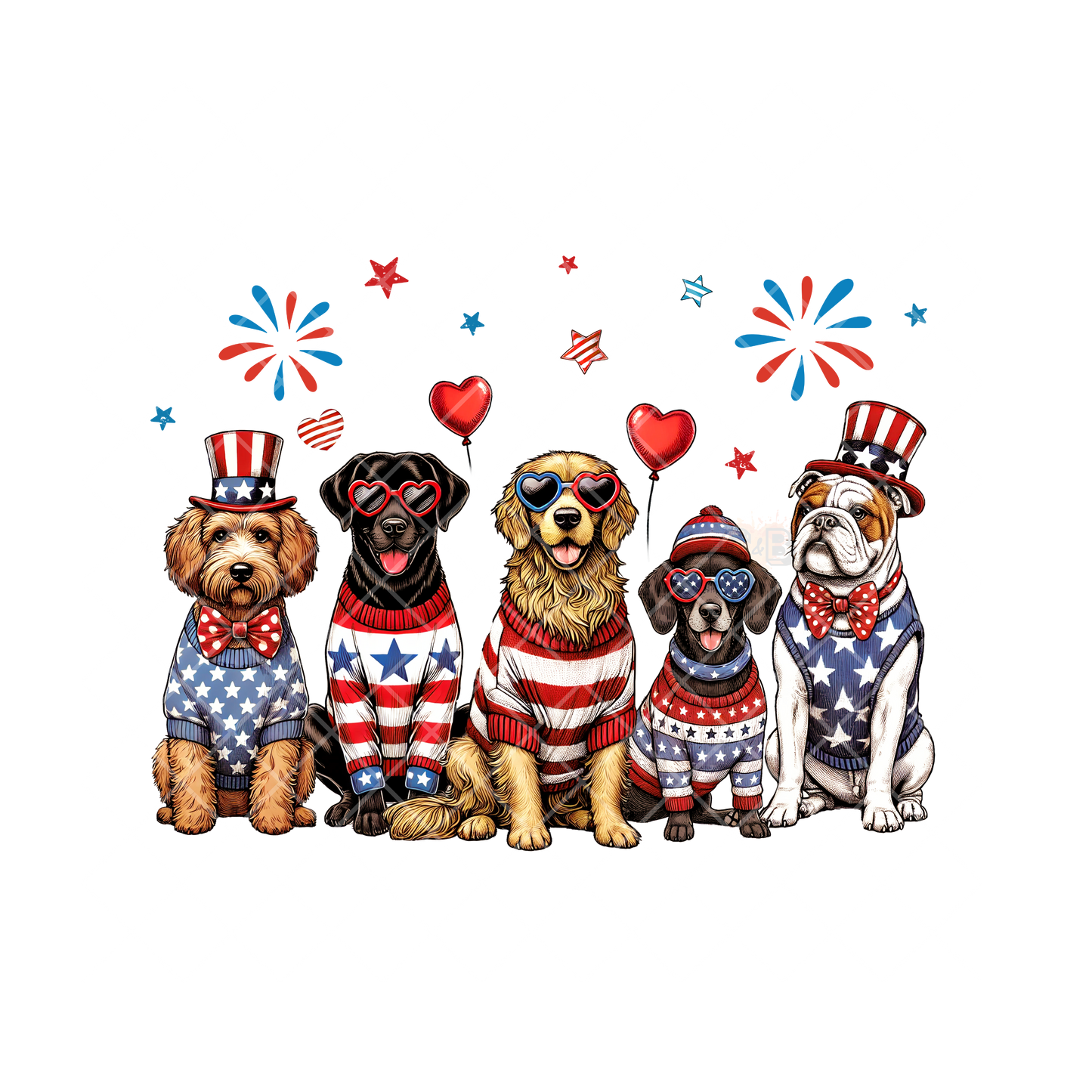 Independence Dog Celebration PNG