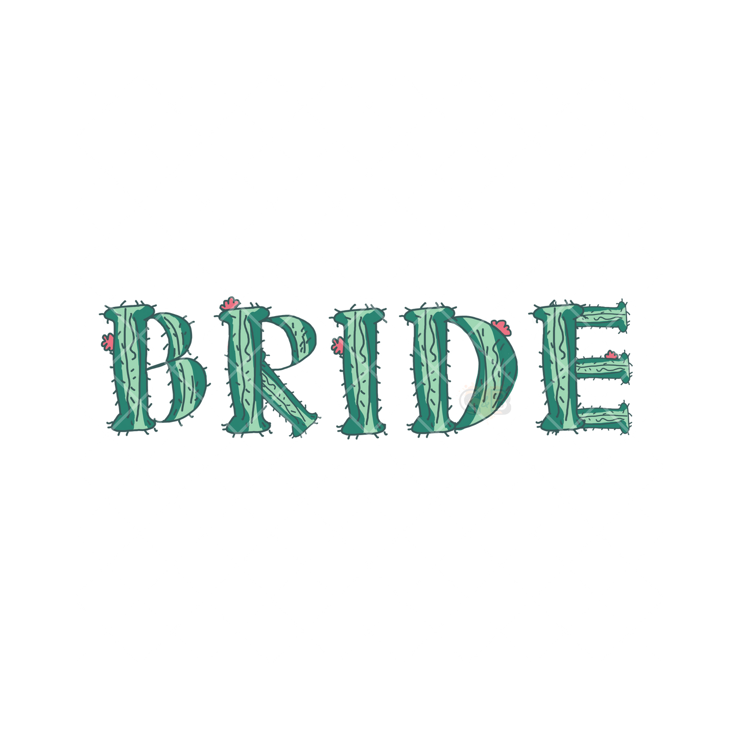 Bride Cactus Font PNG