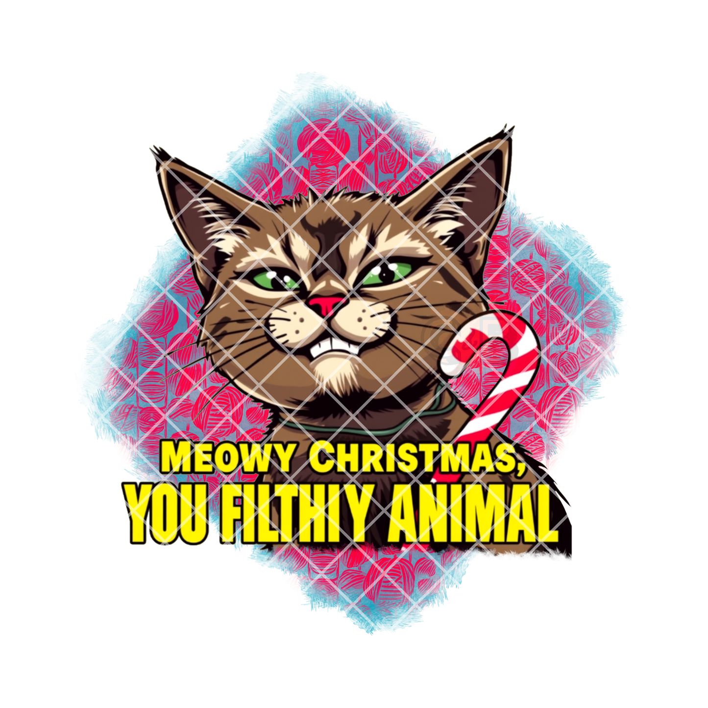 Meowy Christmas you filthy animal film t shirt transfer