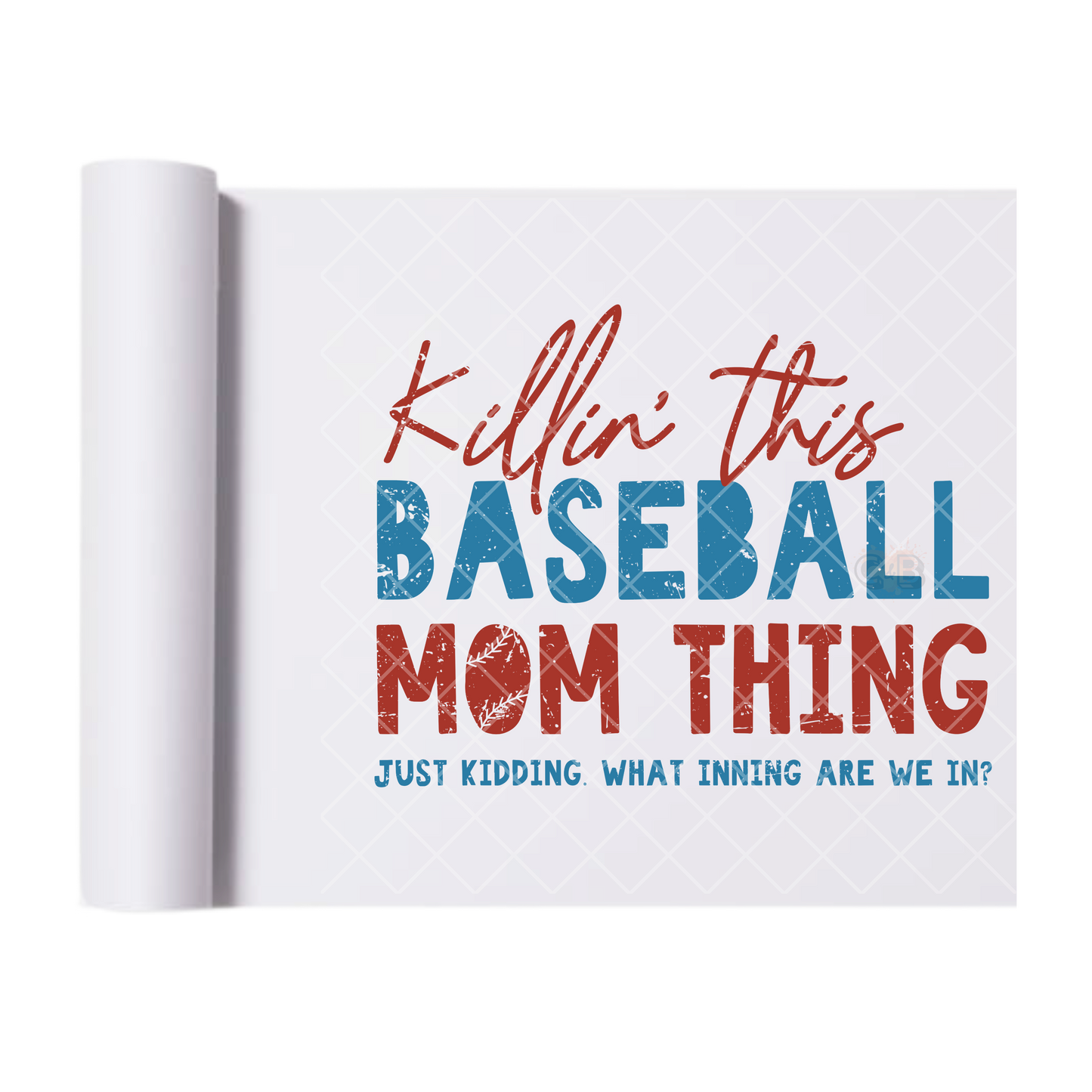 Baseball Mom Thing - Direct Print Film Transfer for T-Shirts, Cotton, Polyester & Blends - High-Quality Print