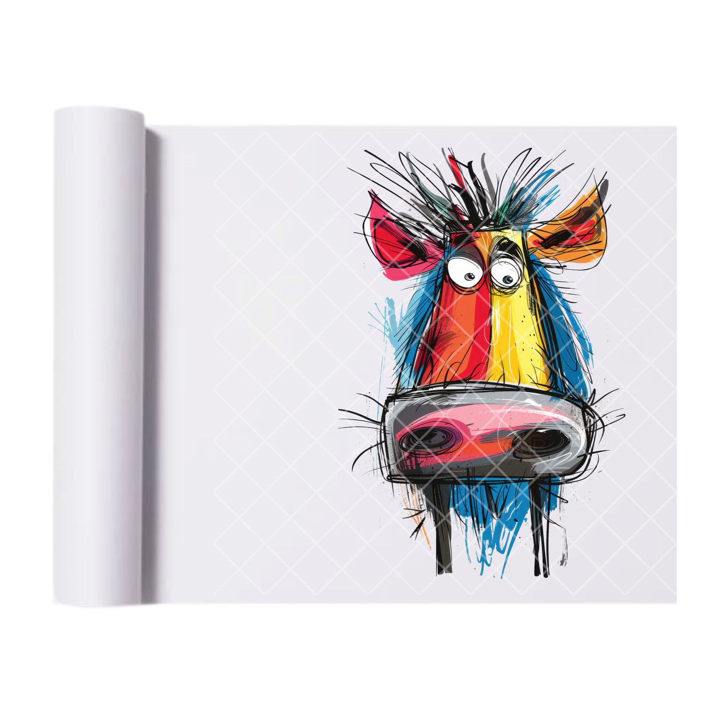 Warthog Sketched - Direct Print Film Transfer for Trendy T-Shirts, Cotton, Polyester & Blends - High-Quality Print