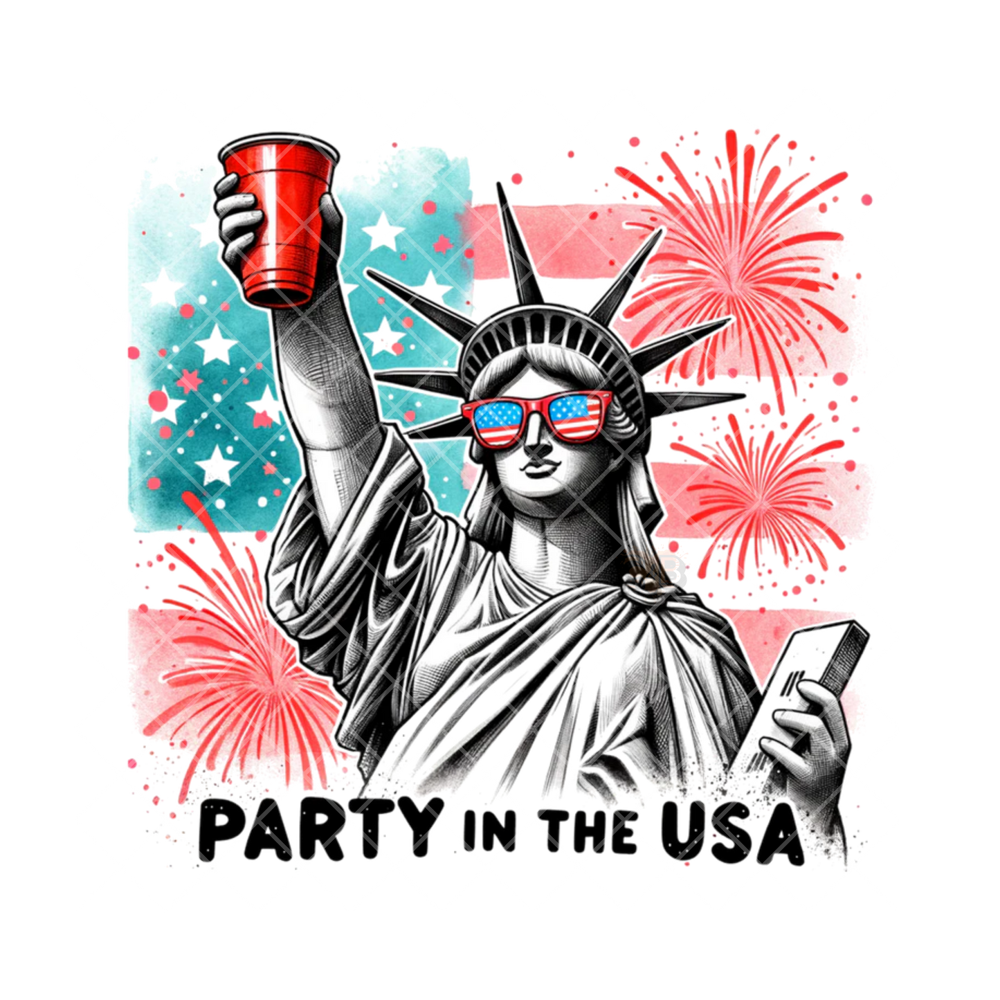 Party In The USA Lady Liberty PNG File