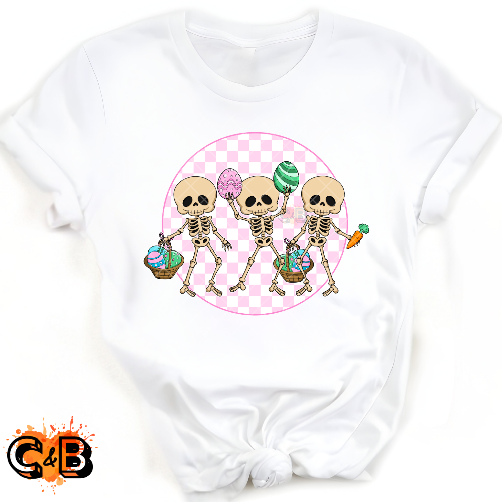 Easter Egg Party Pink Checkers PNG