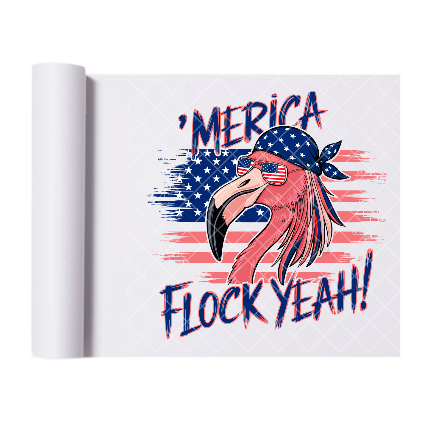 Merica Flock - Direct Print Film Transfer for Trendy T-Shirts, Cotton, Polyester & Blends - High-Quality Print