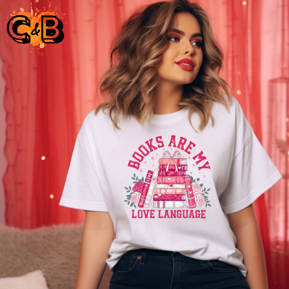 Books love language DTF transfer-high quality transfer for printing