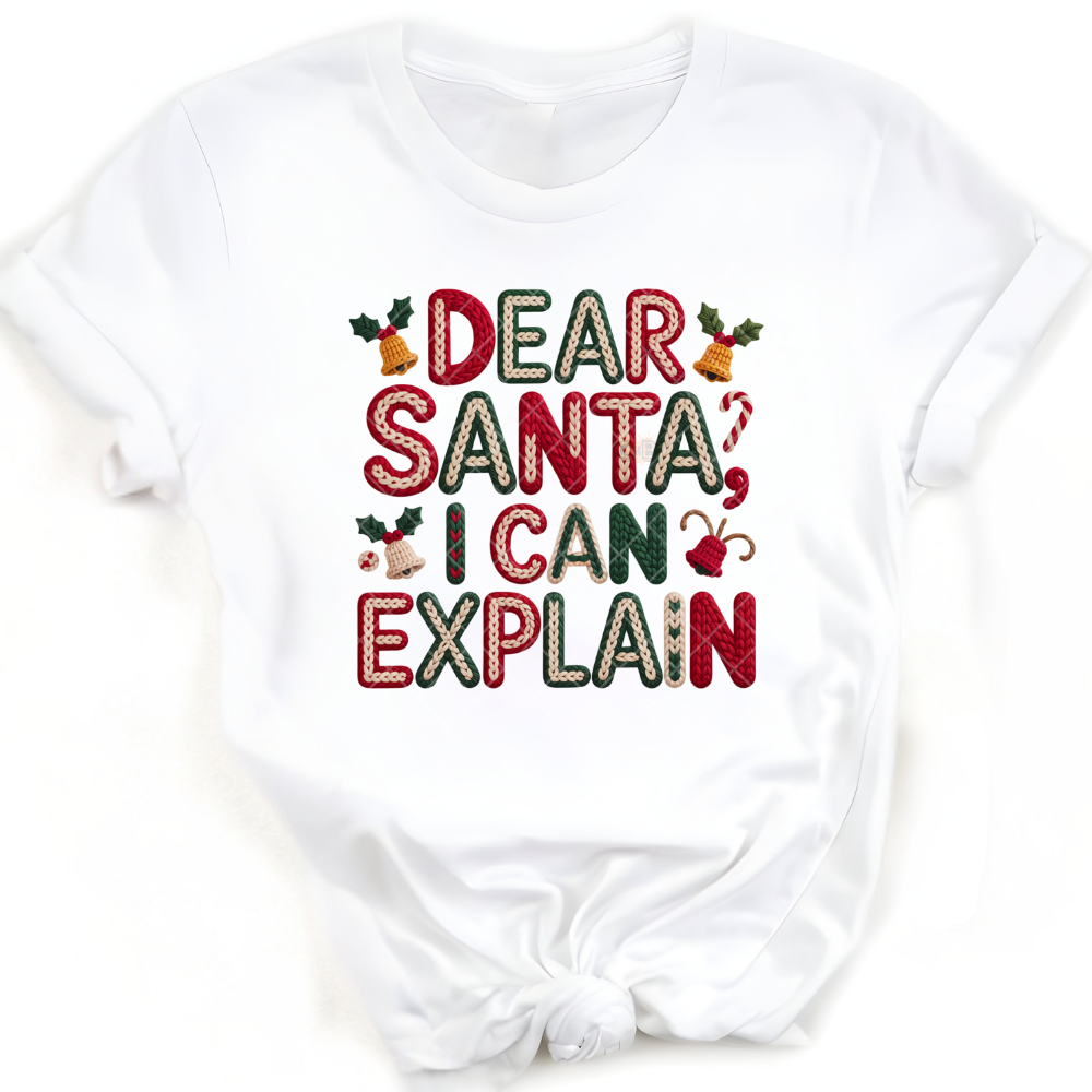 Dear Santa Faux Crochet PNG File