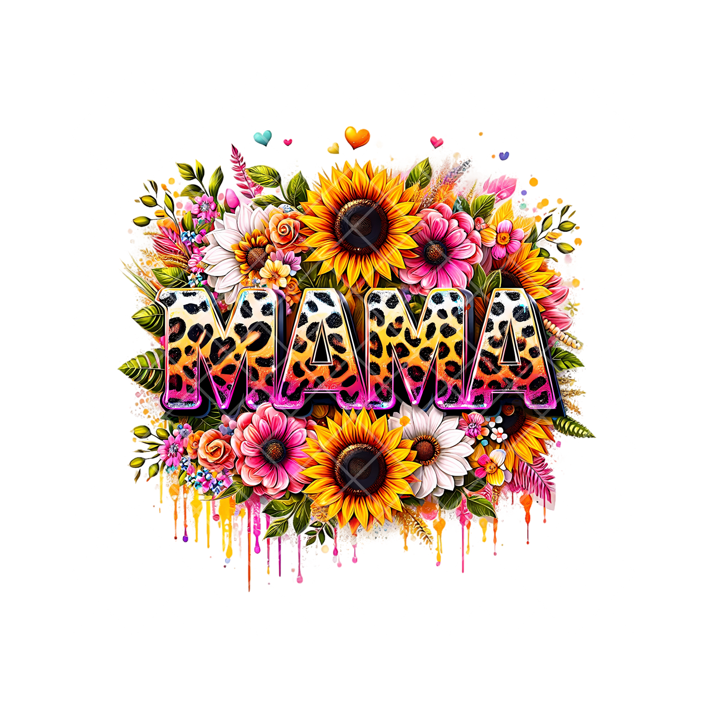 Mama Hombre Pink Cheatah Print PNG