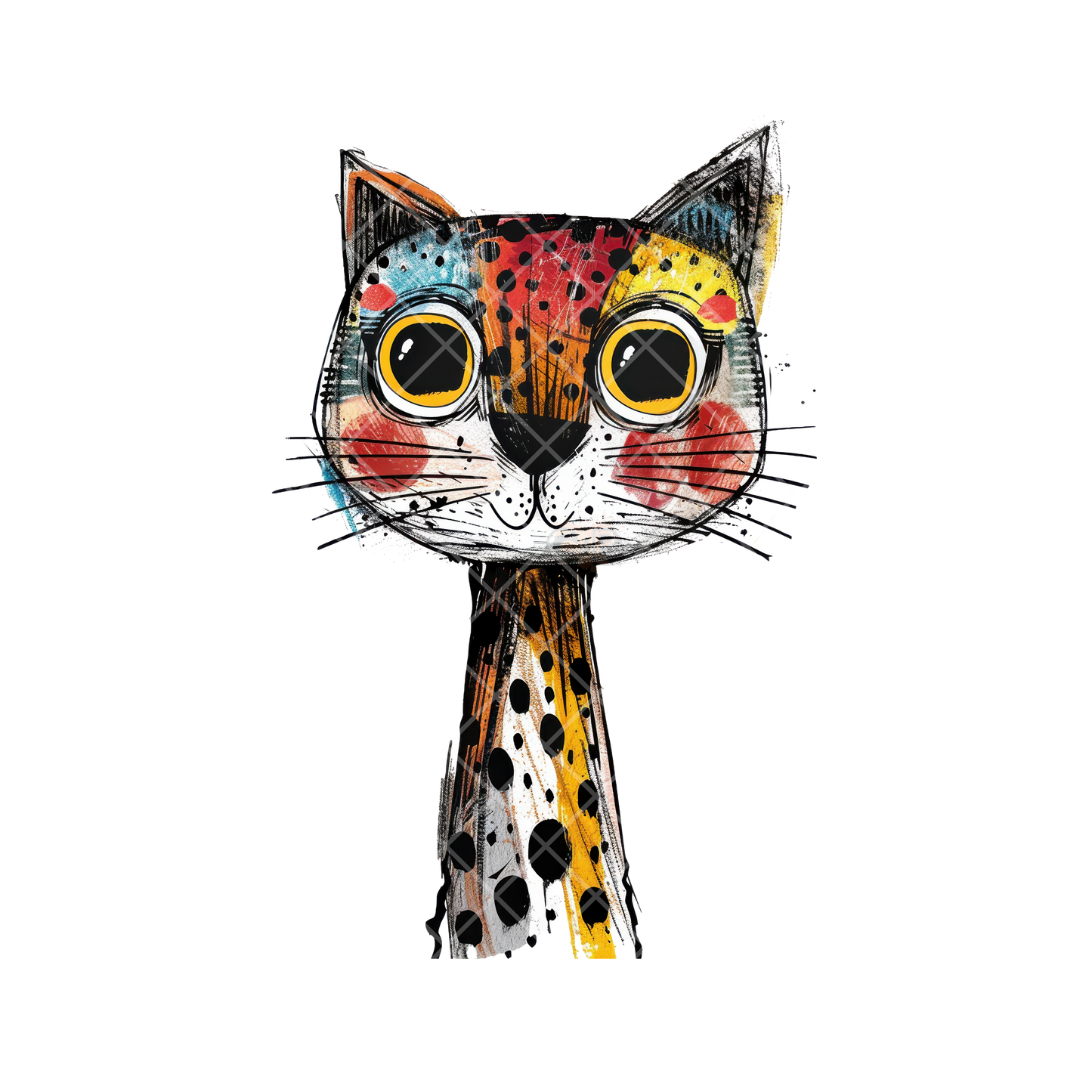 Cheetah Art Painting PNG