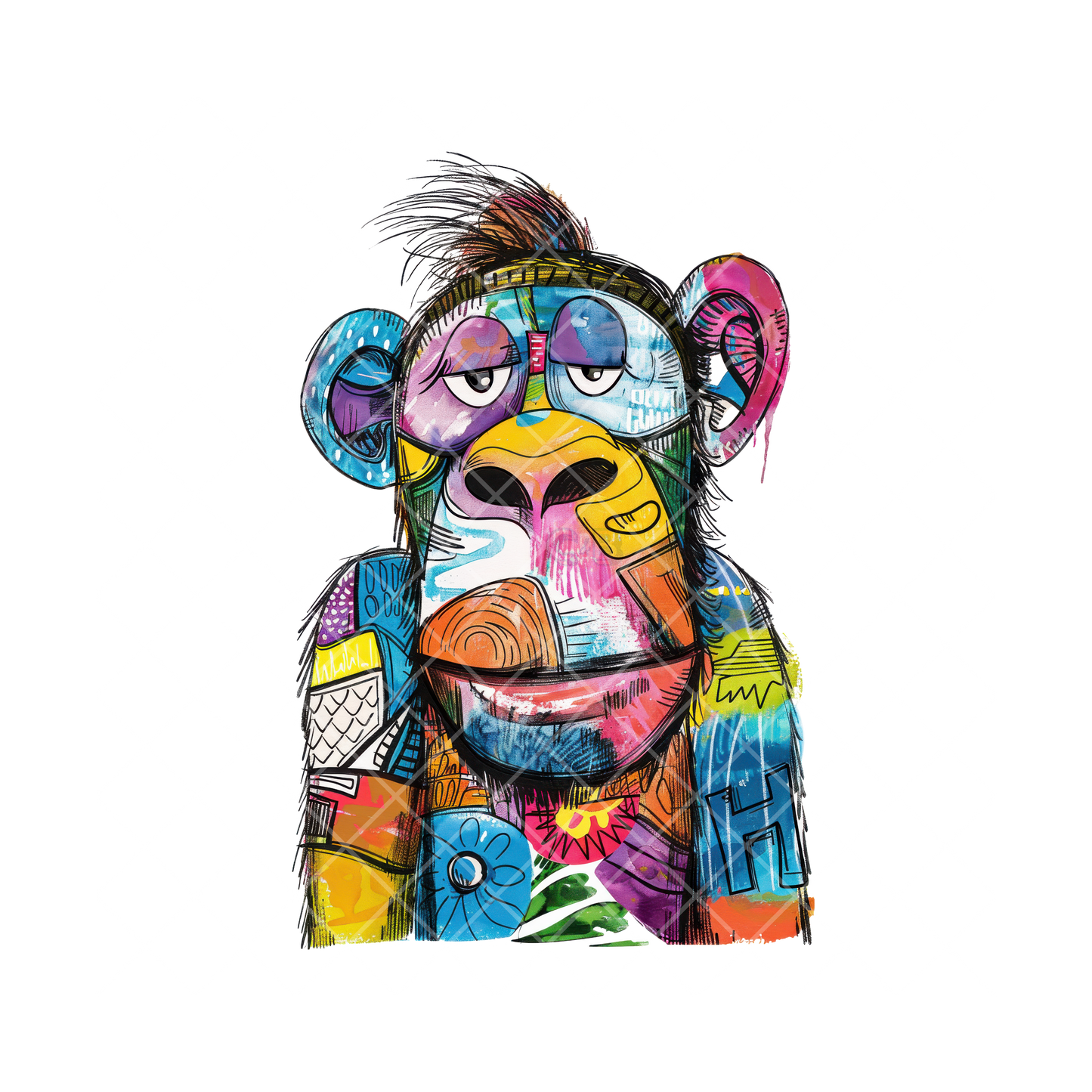 Monkey Art Painting PNG